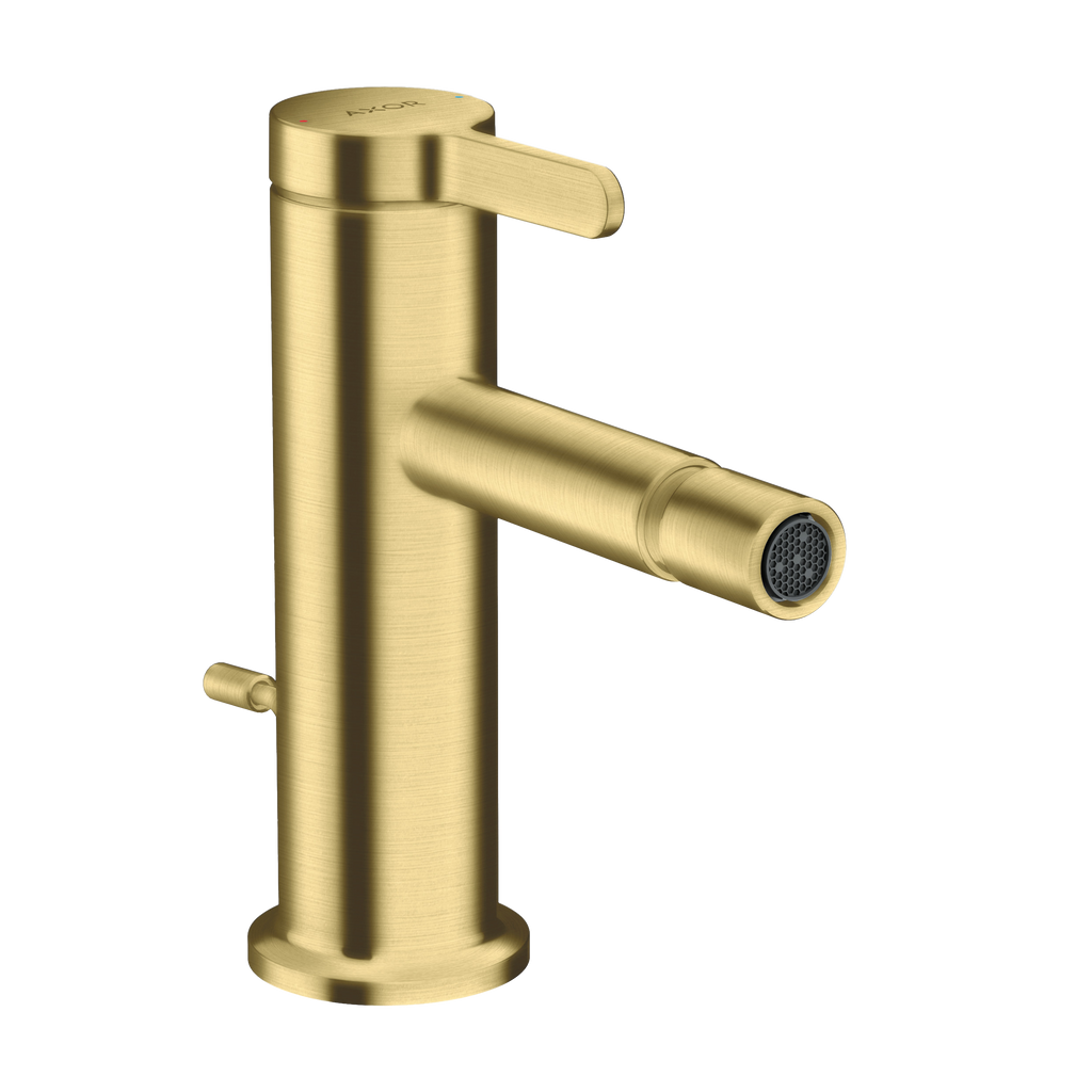 AXOR One Single Lever Handle Bidet Mixer Faucet with Pop-Up Waste from Brandt in Brushed Brass finish
