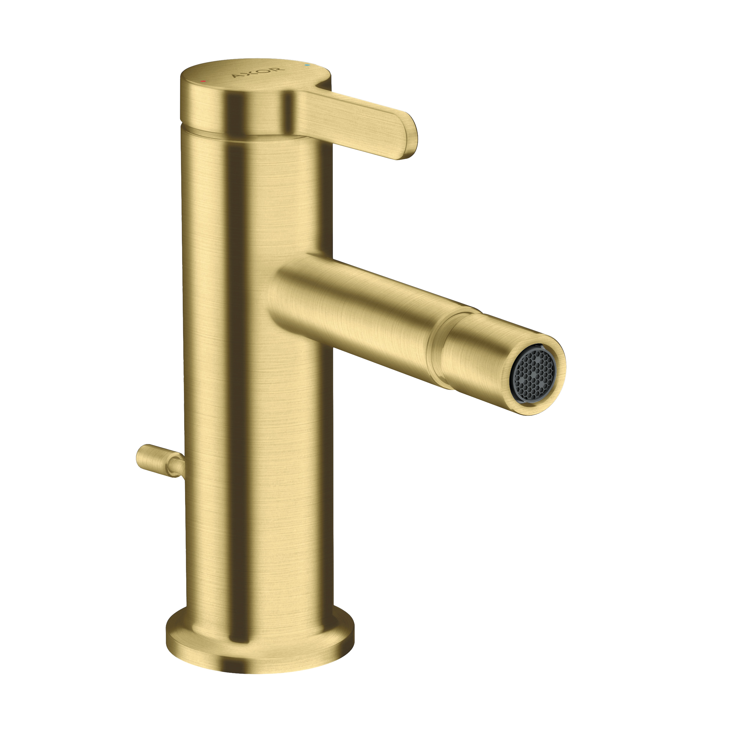 AXOR One Single Lever Handle Bidet Mixer Faucet with Pop-Up Waste from Brandt in Brushed Brass finish
