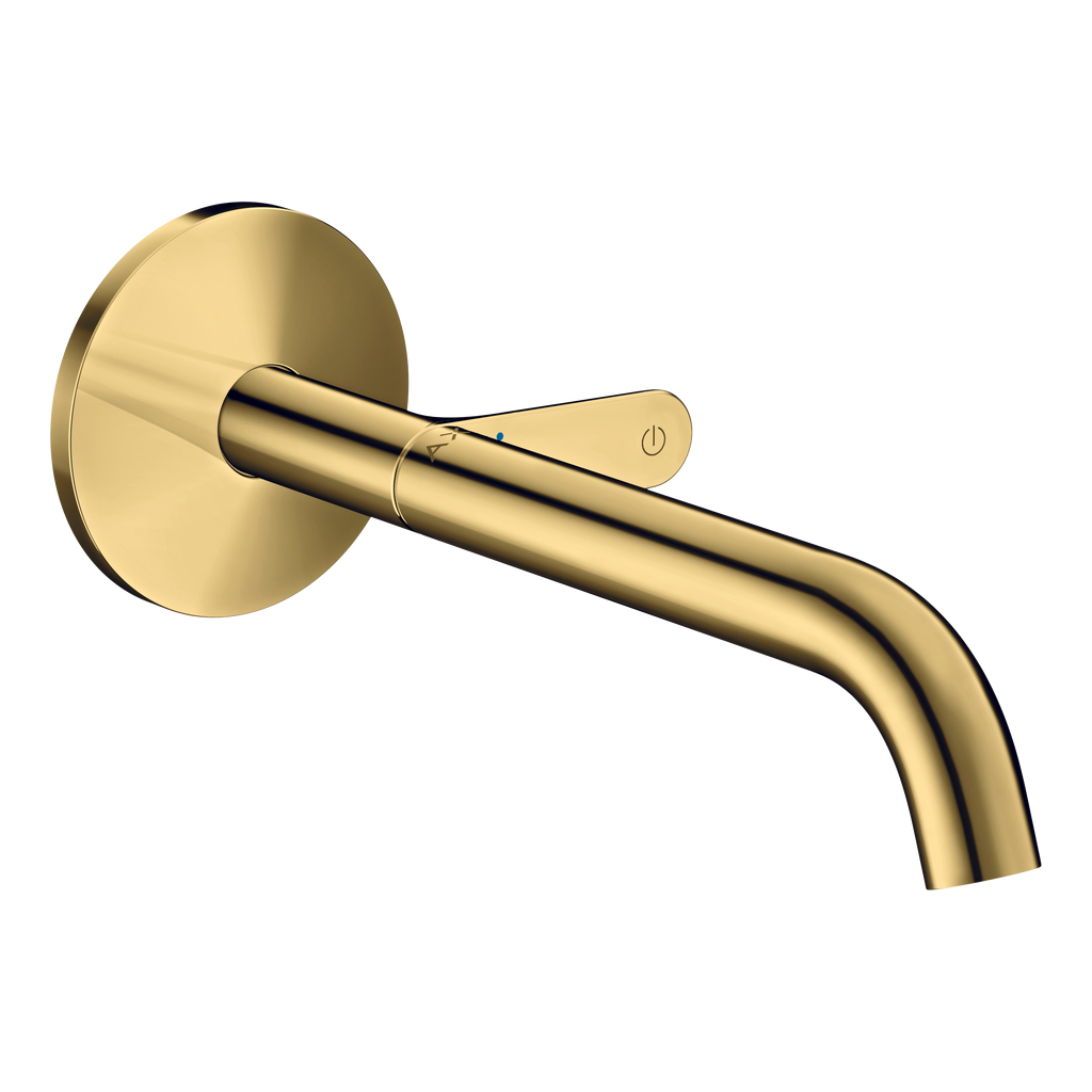 AXOR One Concealed Basin Mixer Faucet Select with 220 mm Spout from Brandt in Polished Gold Optic finish
