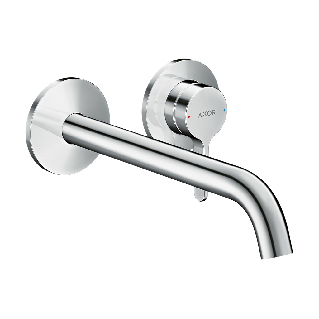 AXOR One Single Lever Handle Concealed Basin Mixer Faucet for 2-Hole Installation with 220 mm Spout from Brandt in Chrome finish