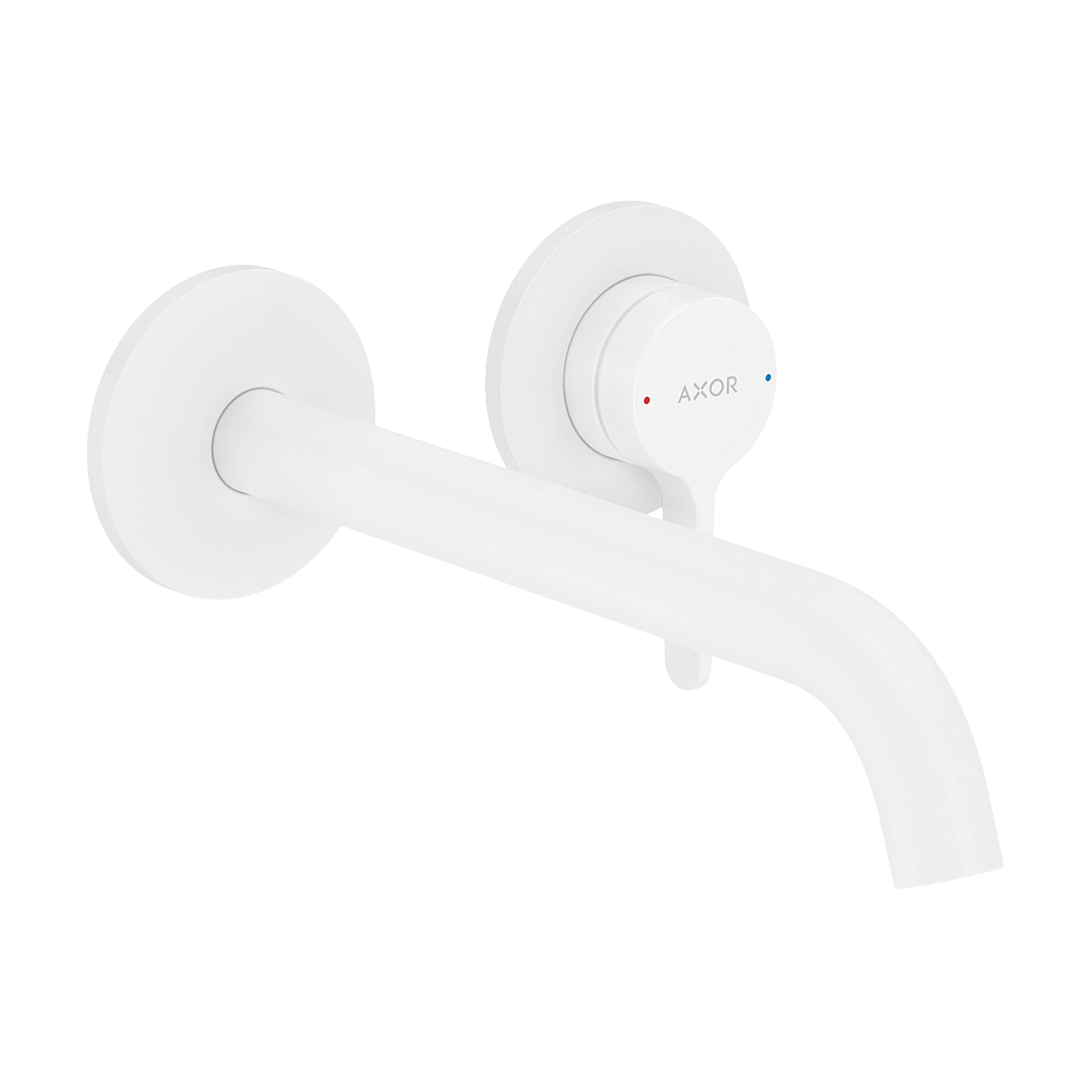 AXOR One Single Lever Handle Concealed Basin Mixer Faucet for 2-Hole Installation with 220 mm Spout from Brandt in Matt White finish
