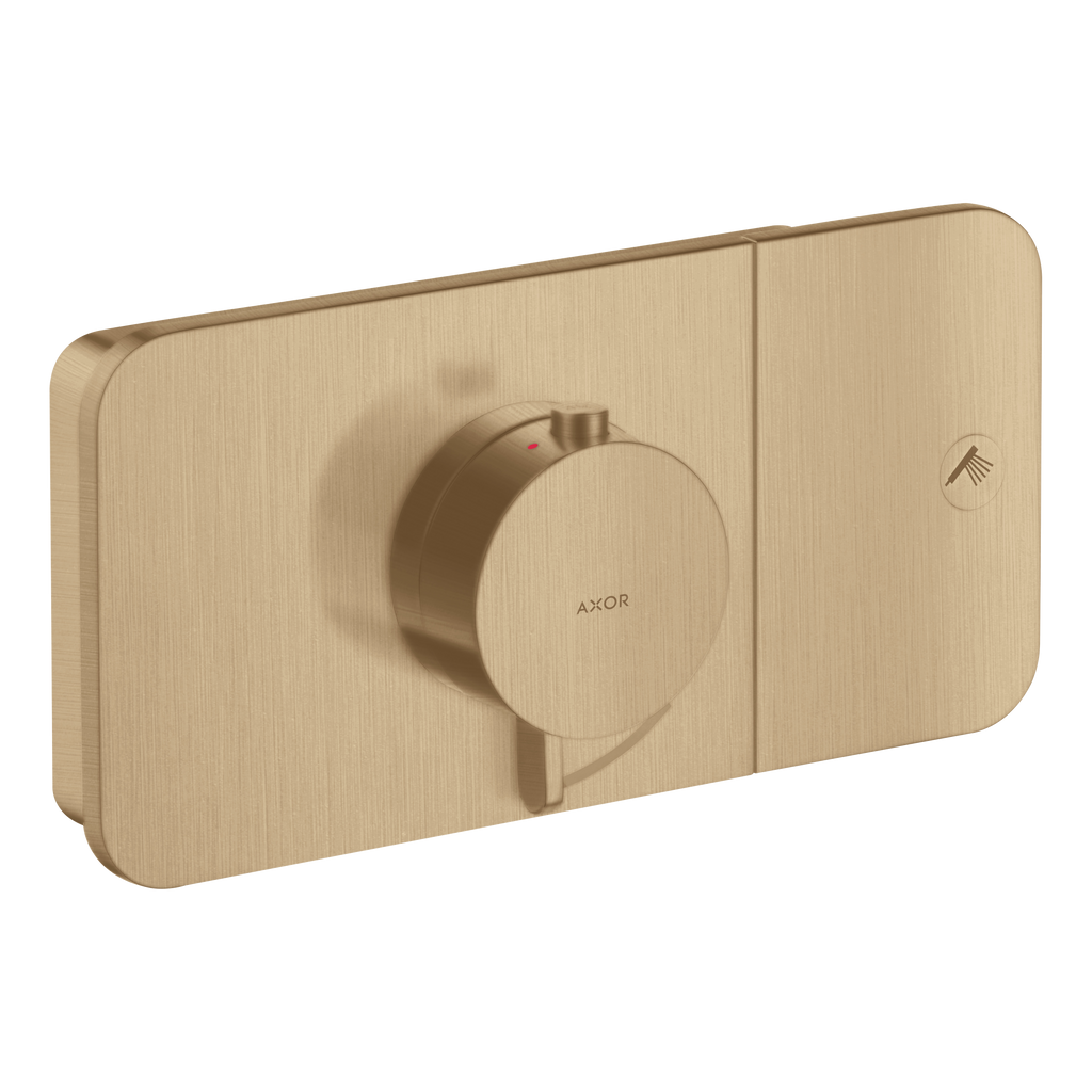 AXOR One Concealed Shower Thermostat with 1 Outlet from Brandt in Brushed Bronze finish