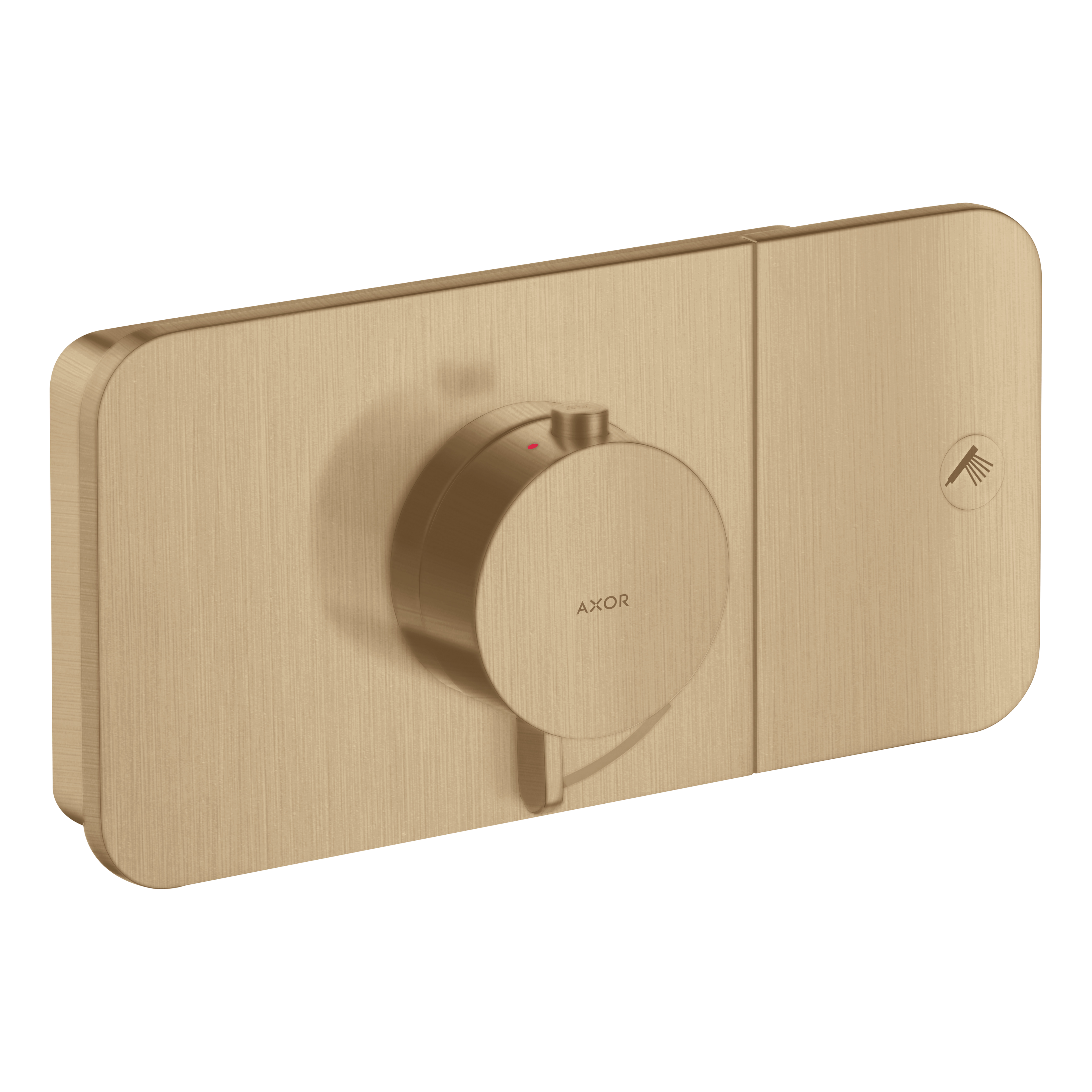 AXOR One Concealed Shower Thermostat with 1 Outlet from Brandt in Brushed Bronze finish
