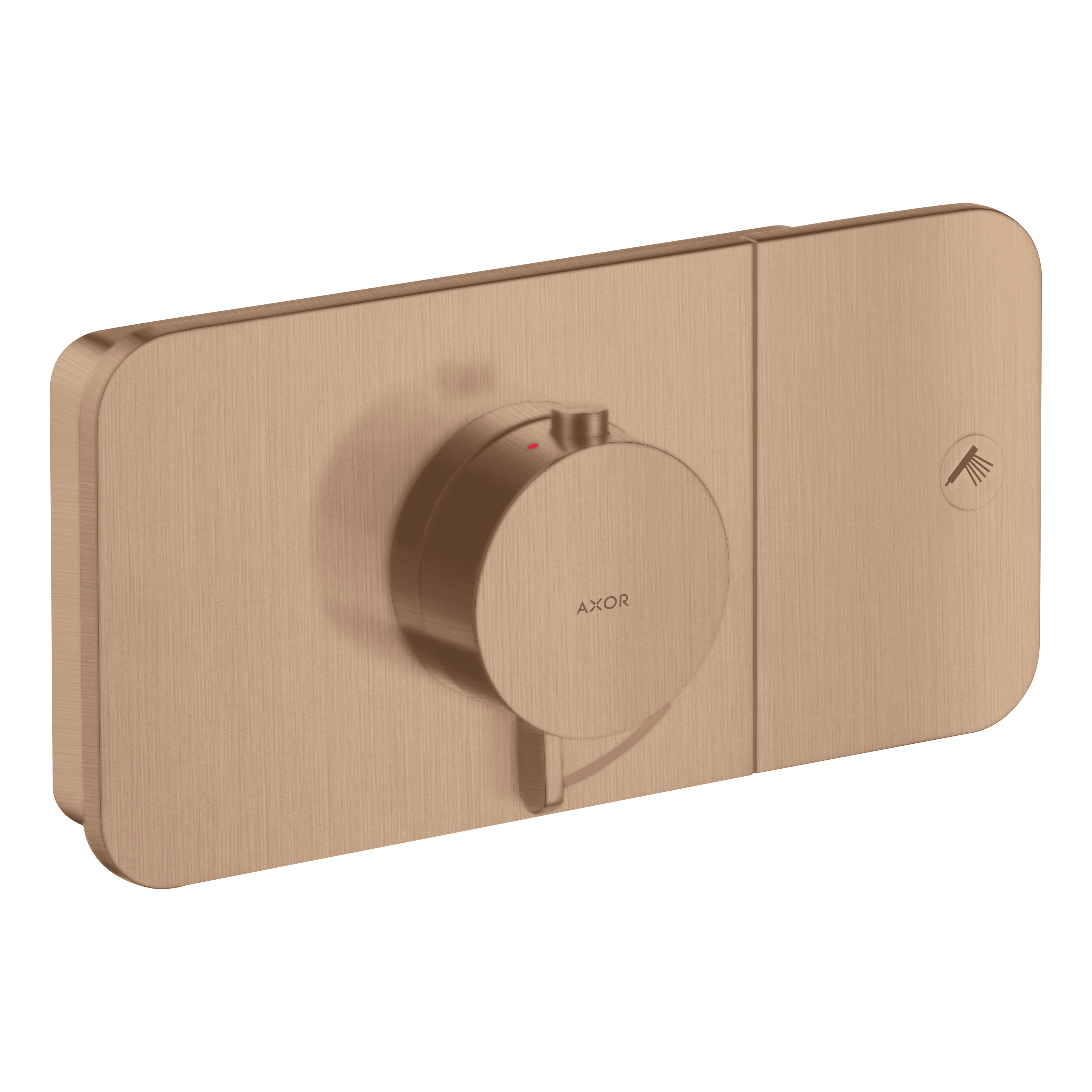 AXOR One Concealed Shower Thermostat with 1 Outlet from Brandt in Brushed Red Gold finish