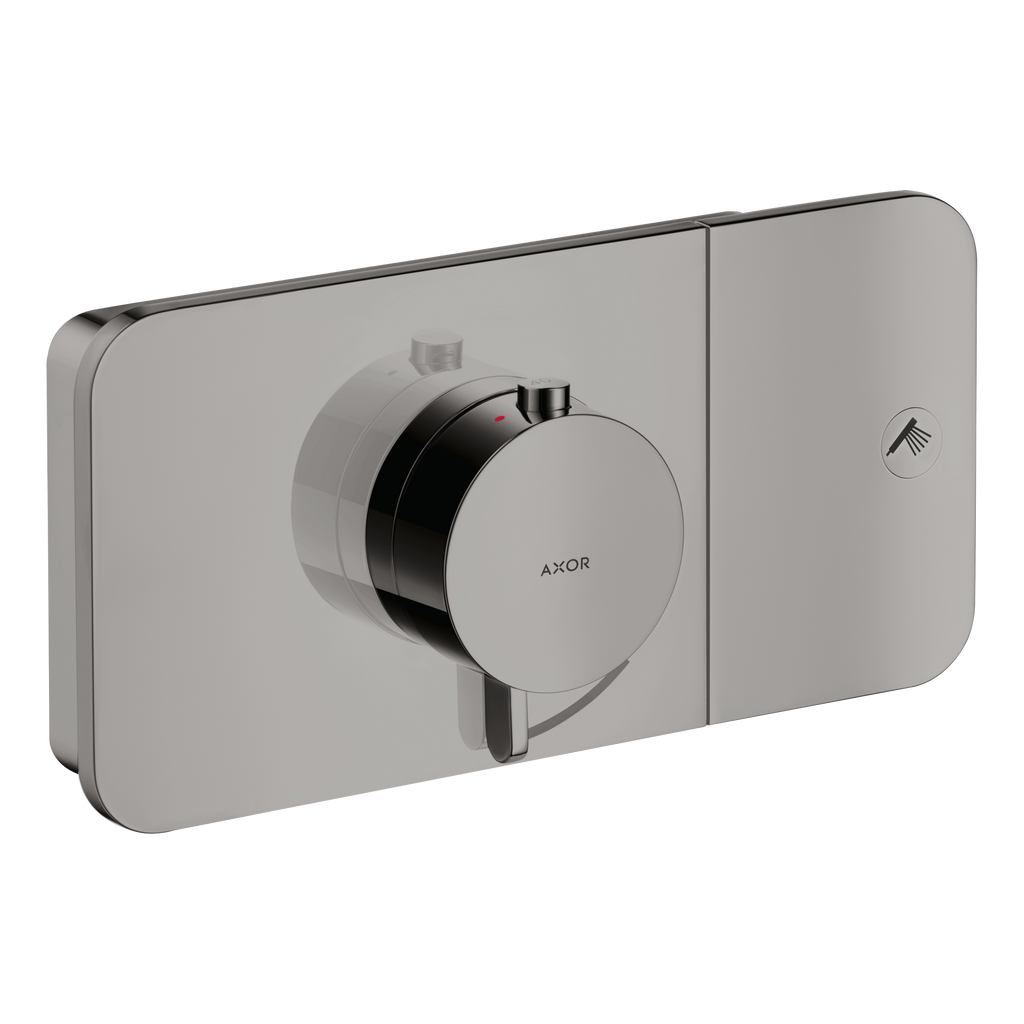 AXOR One Concealed Shower Thermostat with 1 Outlet from Brandt in Polished Black Chrome finish