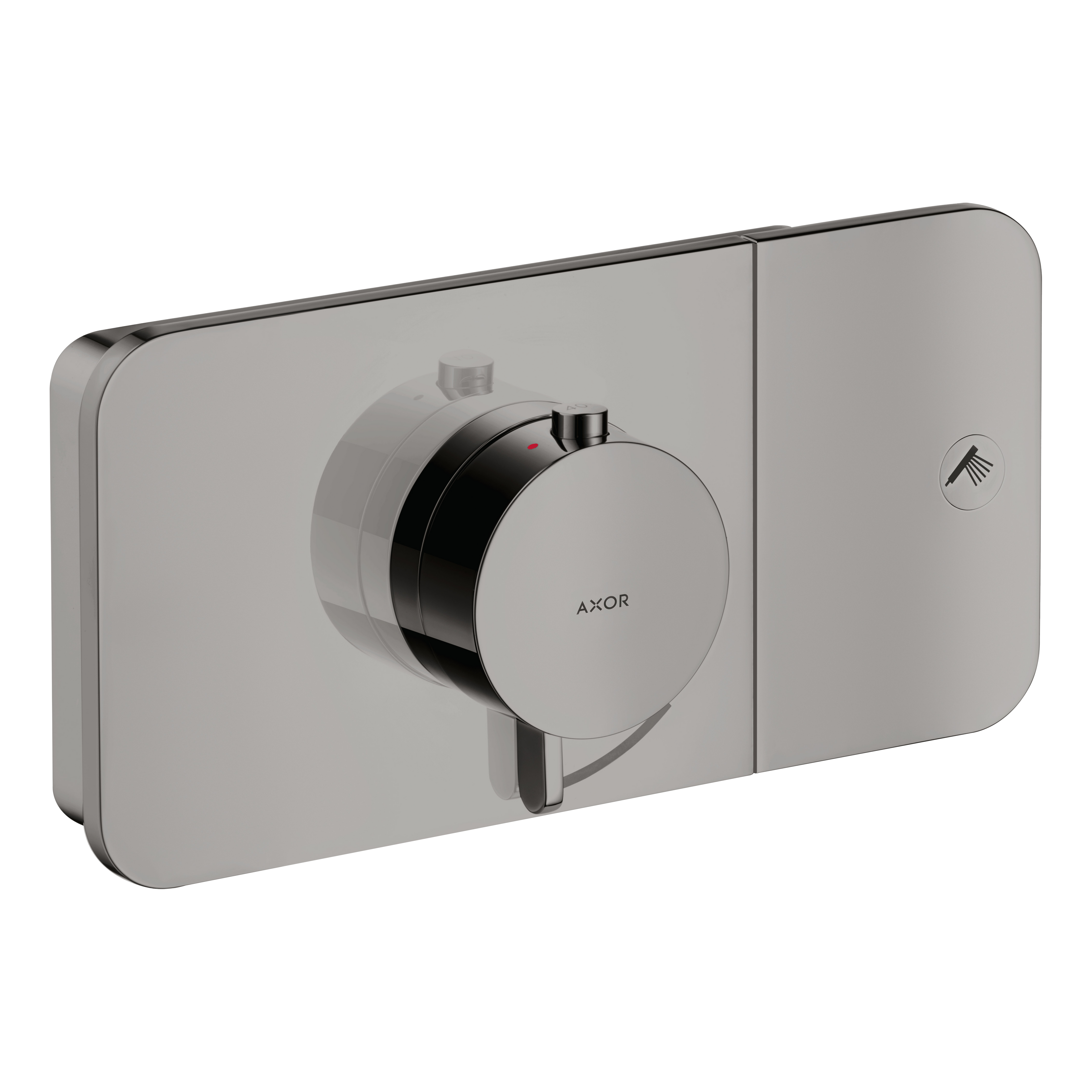 AXOR One Concealed Shower Thermostat with 1 Outlet from Brandt in Polished Black Chrome finish