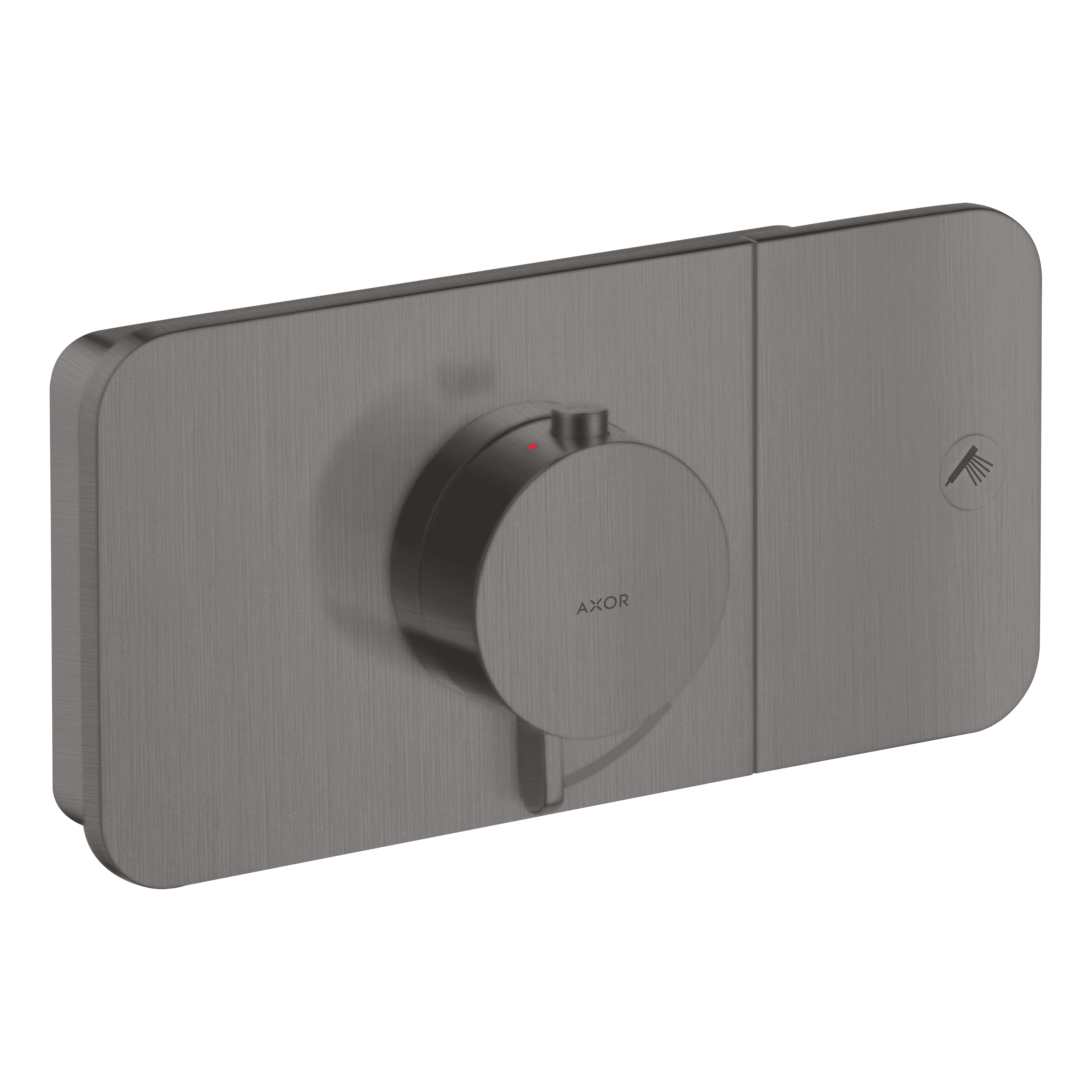 AXOR One Concealed Shower Thermostat with 1 Outlet from Brandt in Brushed Black Chrome finish