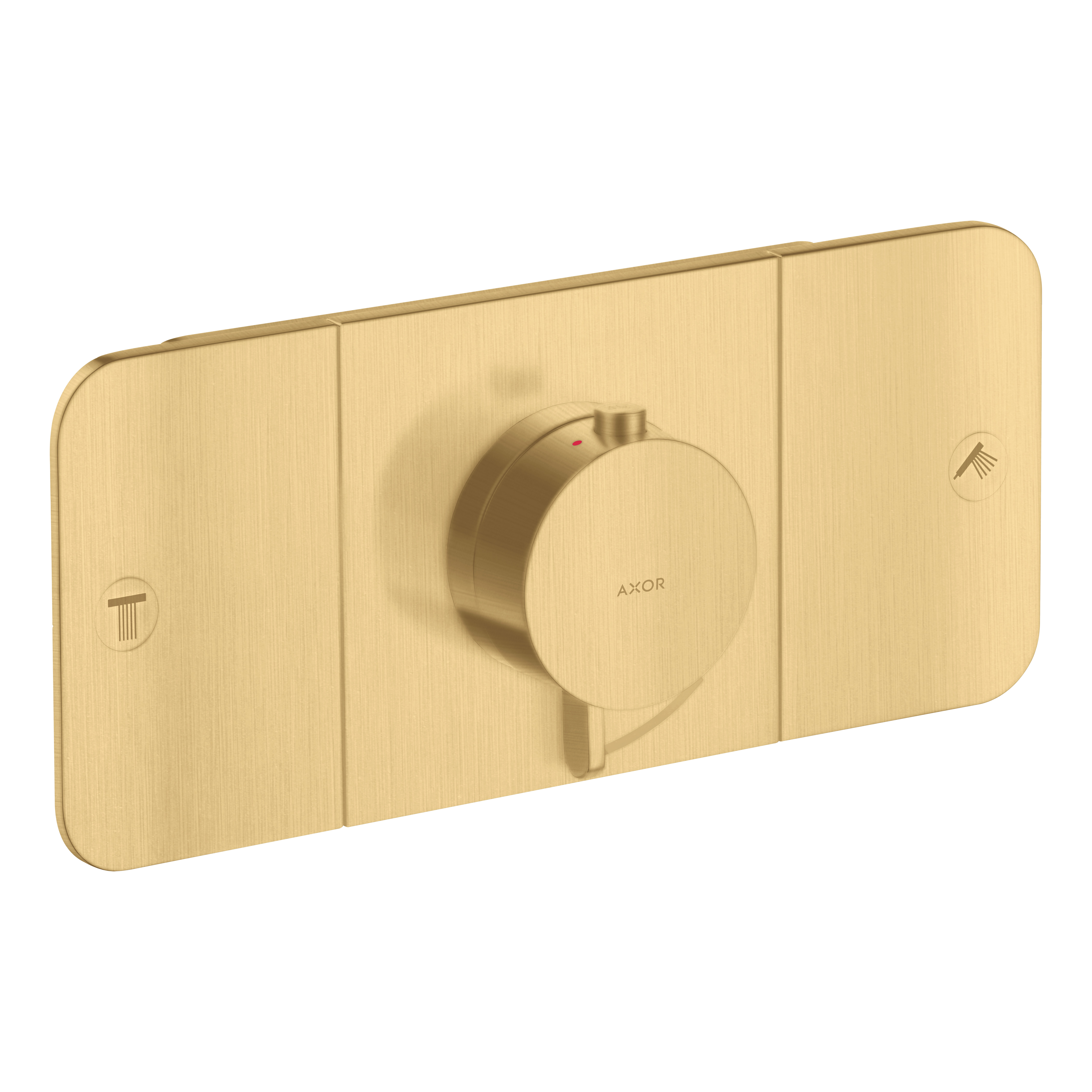 AXOR One Concealed Shower Thermostat with 2 Outlets from Brandt in Brushed Gold Optic finish