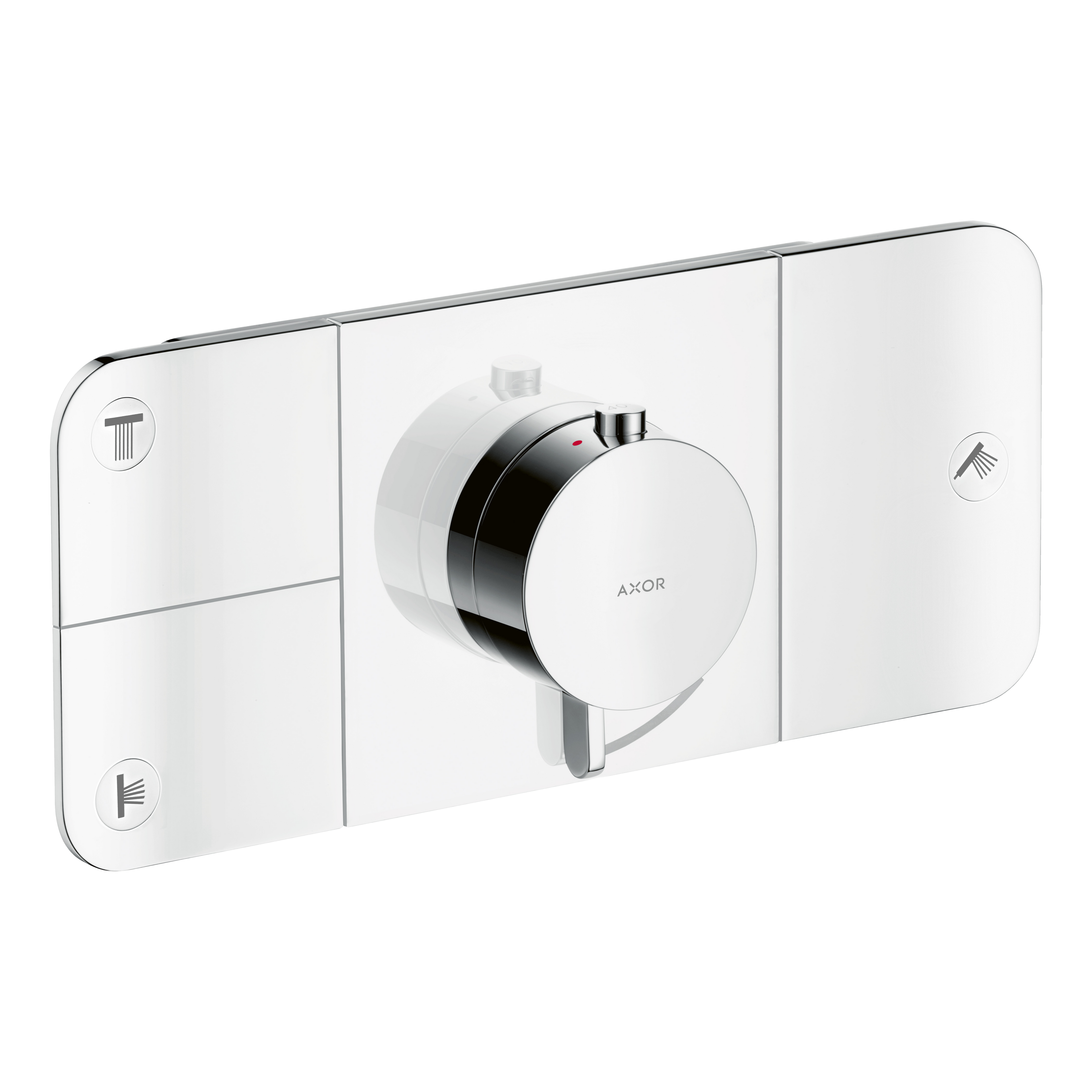 AXOR One Concealed Shower Thermostat with 3 Outlets from Brandt in Chrome finish