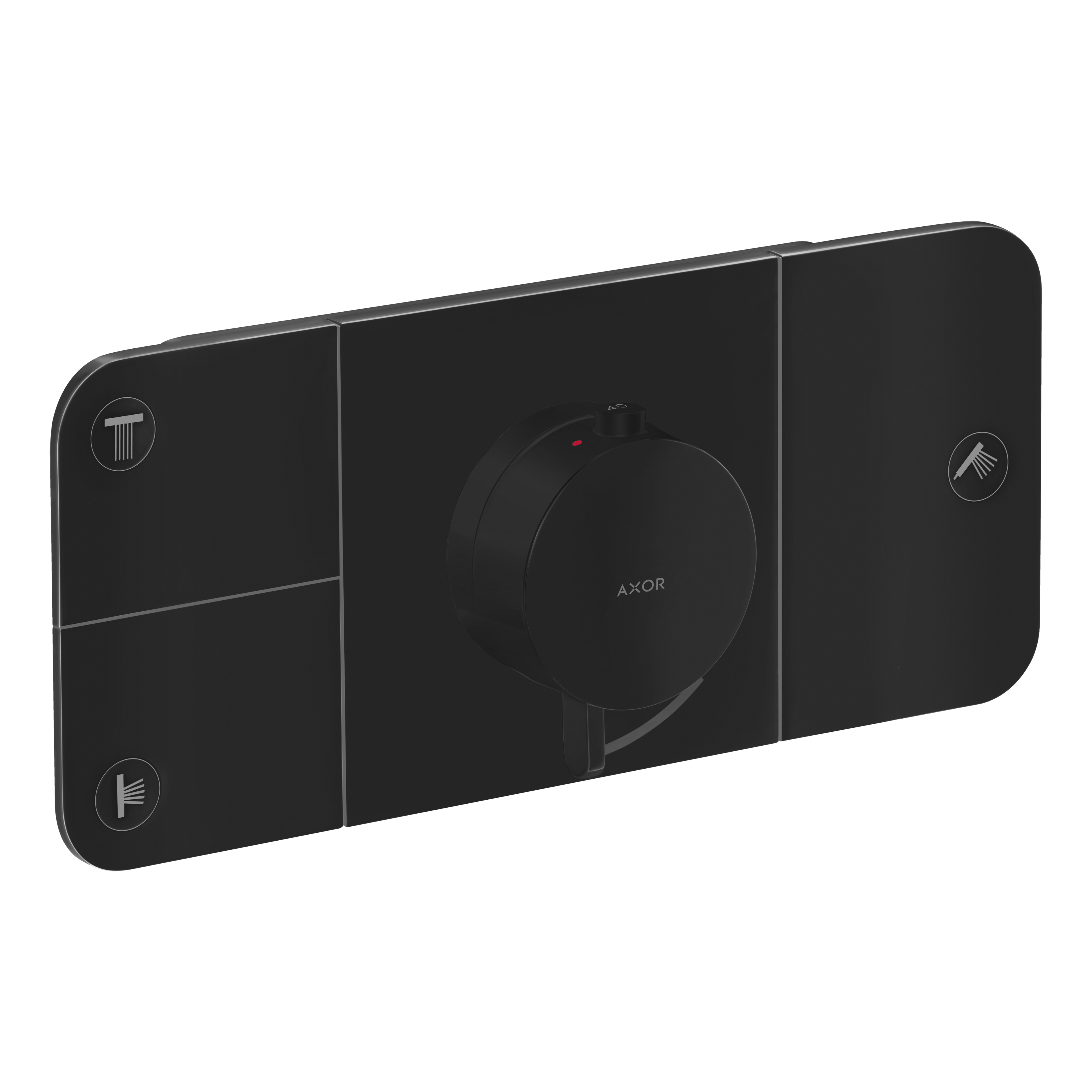 AXOR One Concealed Shower Thermostat with 3 Outlets from Brandt in Matt Black finish