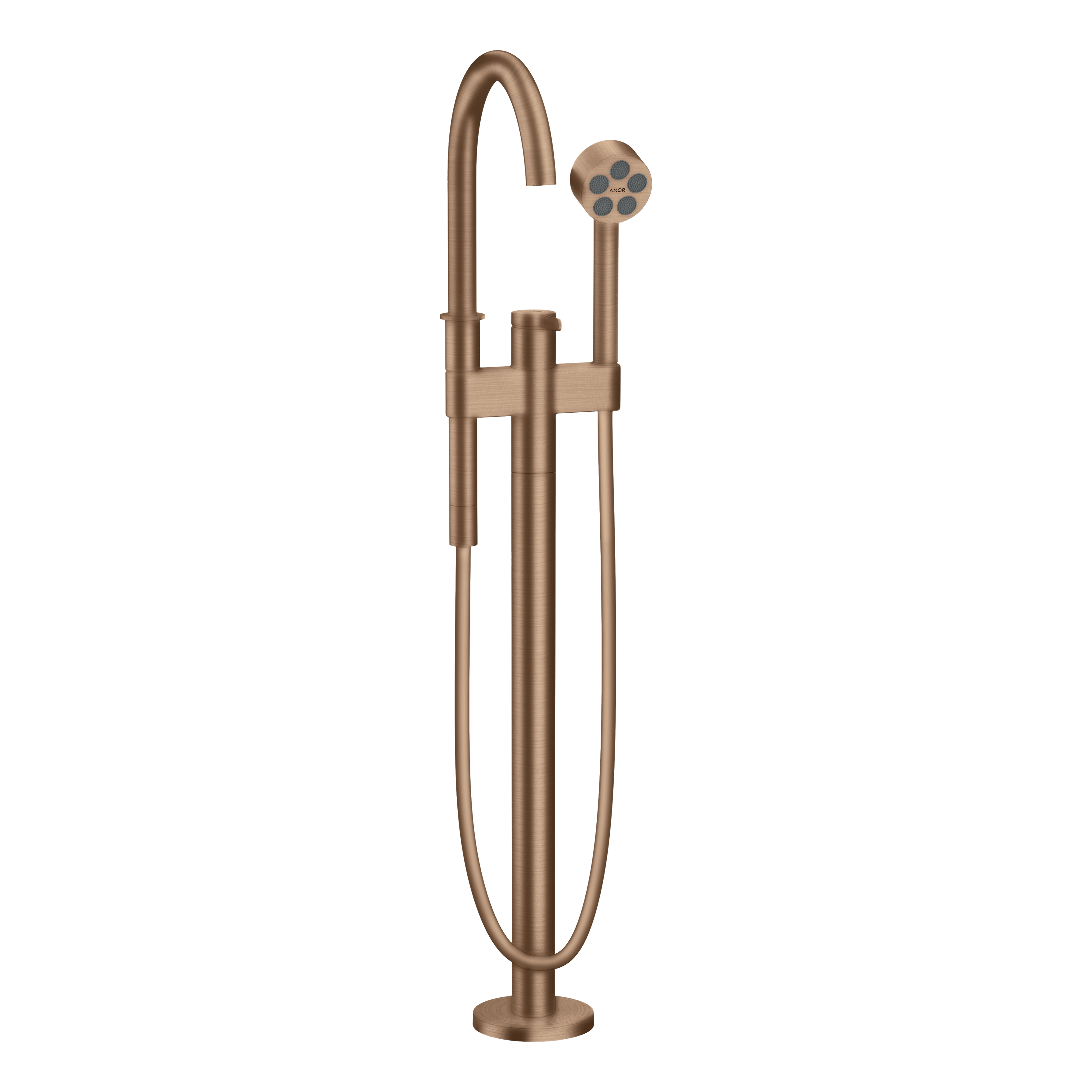 AXOR One Single Lever Handle Floorstanding Bath & Shower Mixer Faucet from Brandt in Brushed Red Gold finish