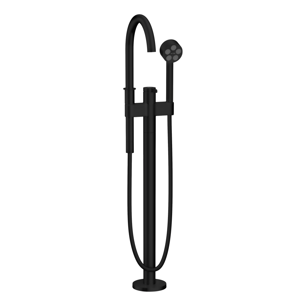 AXOR One Single Lever Handle Floorstanding Bath & Shower Mixer Faucet from Brandt in Matt Black finish