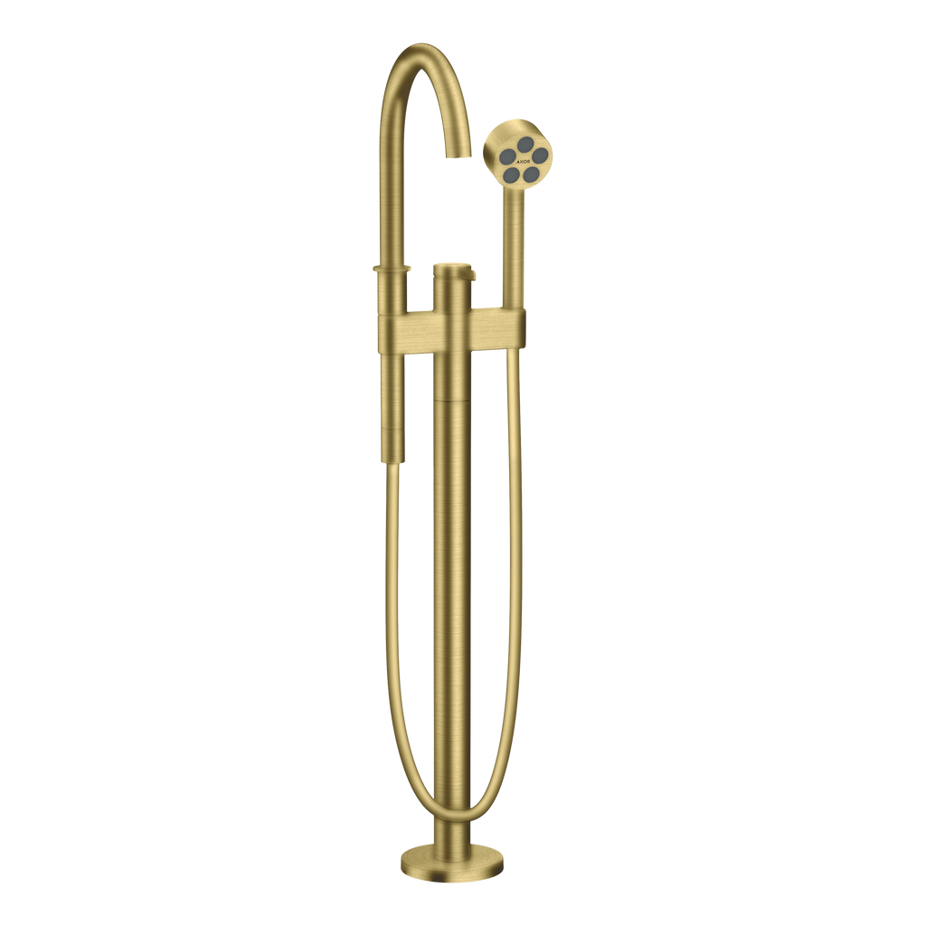 AXOR One Single Lever Handle Floorstanding Bath & Shower Mixer Faucet from Brandt in Brushed Brass finish