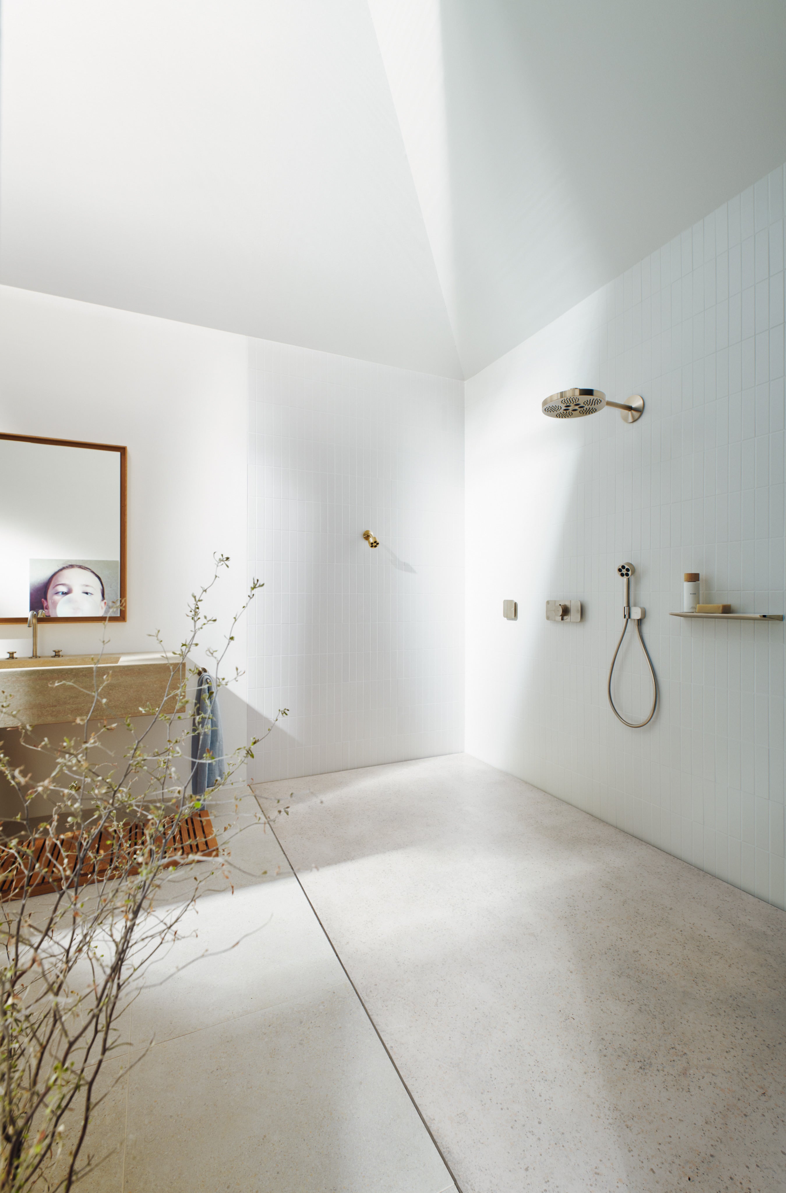 AXOR One Hand Shower 75 1jet EcoSmart from Brandt in Brushed Nickel finish
