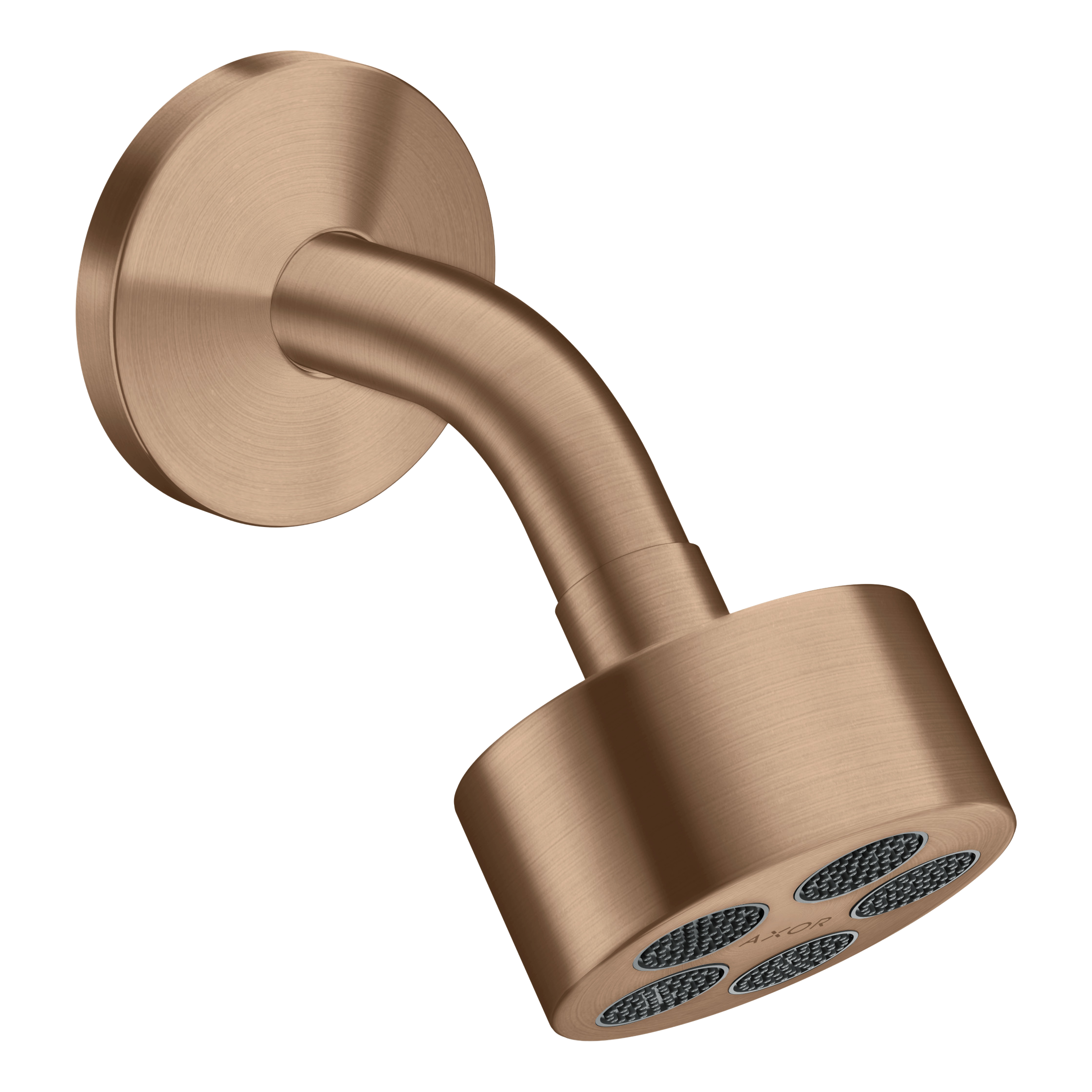 AXOR One Overhead Shower 75 1jet EcoSmart with Shower Arm from Brandt in Brushed Red Gold finish