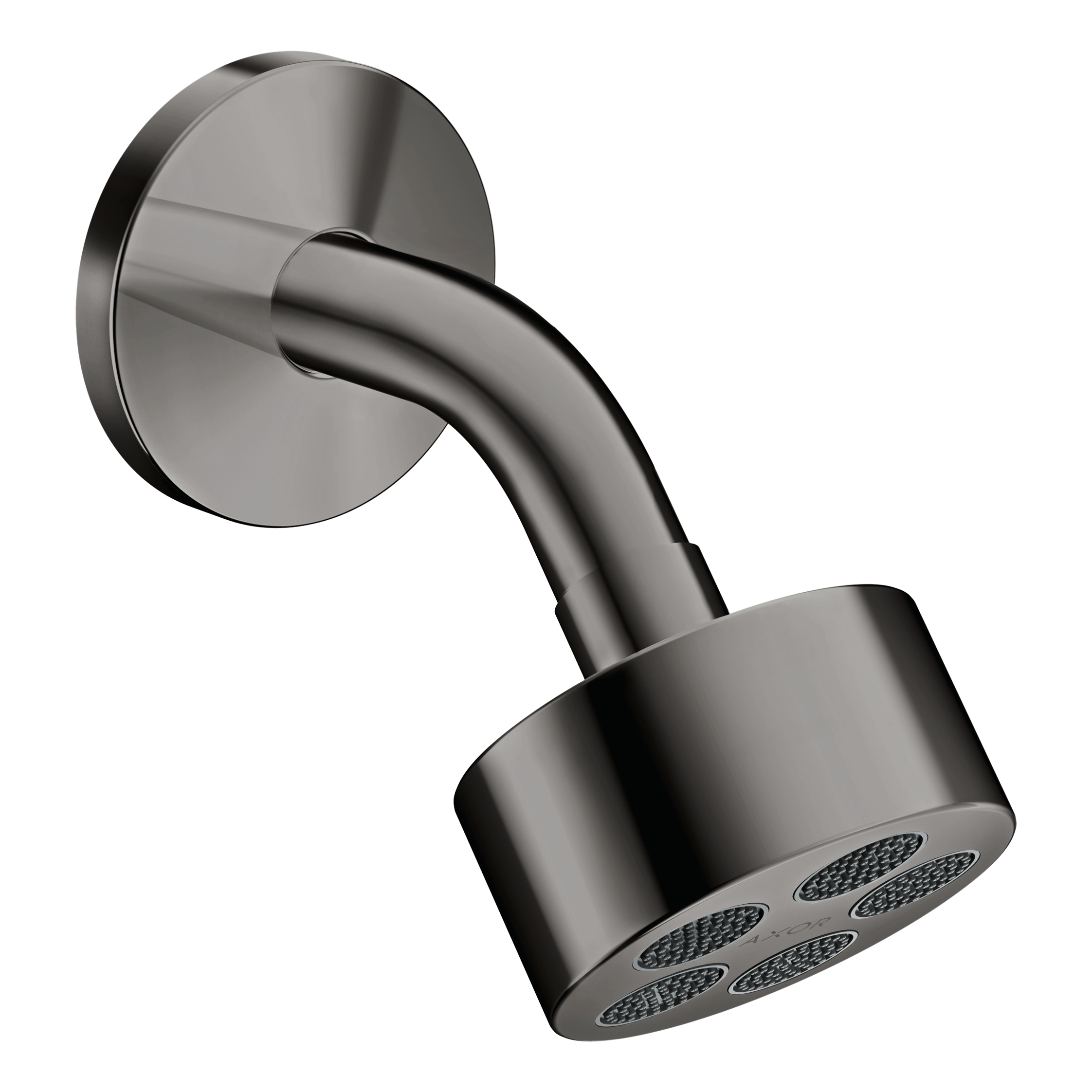 AXOR One Overhead Shower 75 1jet EcoSmart with Shower Arm from Brandt in Polished Black Chrome finish