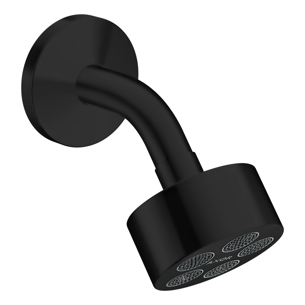 AXOR One Overhead Shower 75 1jet EcoSmart with Shower Arm from Brandt in Matt Black finish