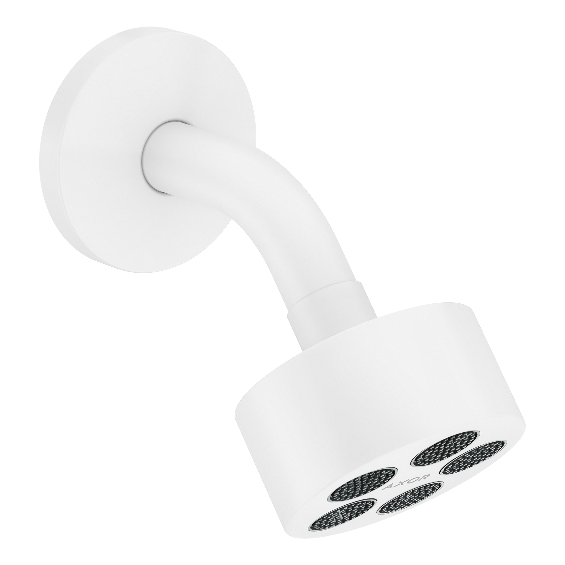AXOR One Overhead Shower 75 1jet EcoSmart with Shower Arm from Brandt in Matt White finish