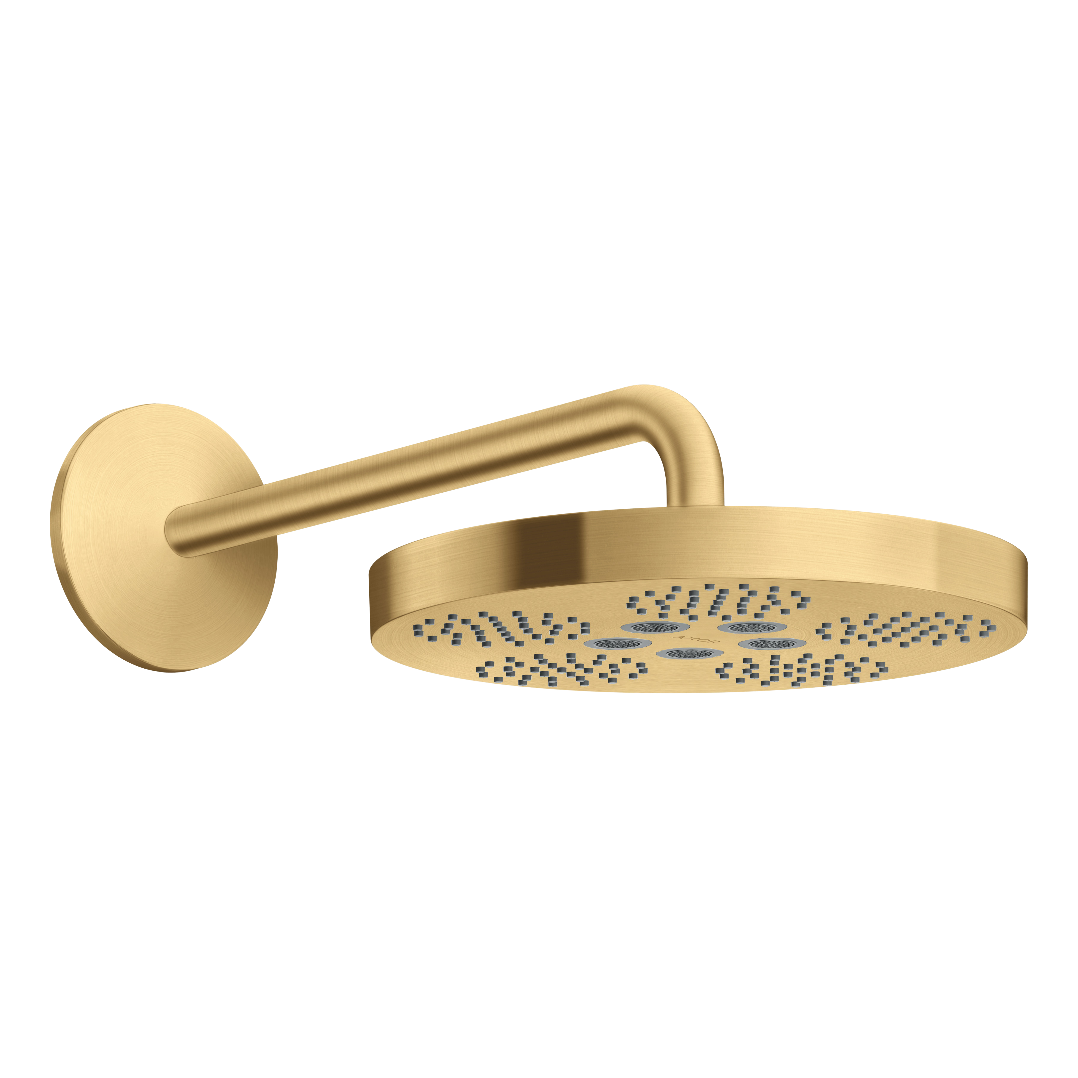 AXOR One Overhead Shower 280 1jet with Shower Arm from Brandt in Brushed Gold Optic finish