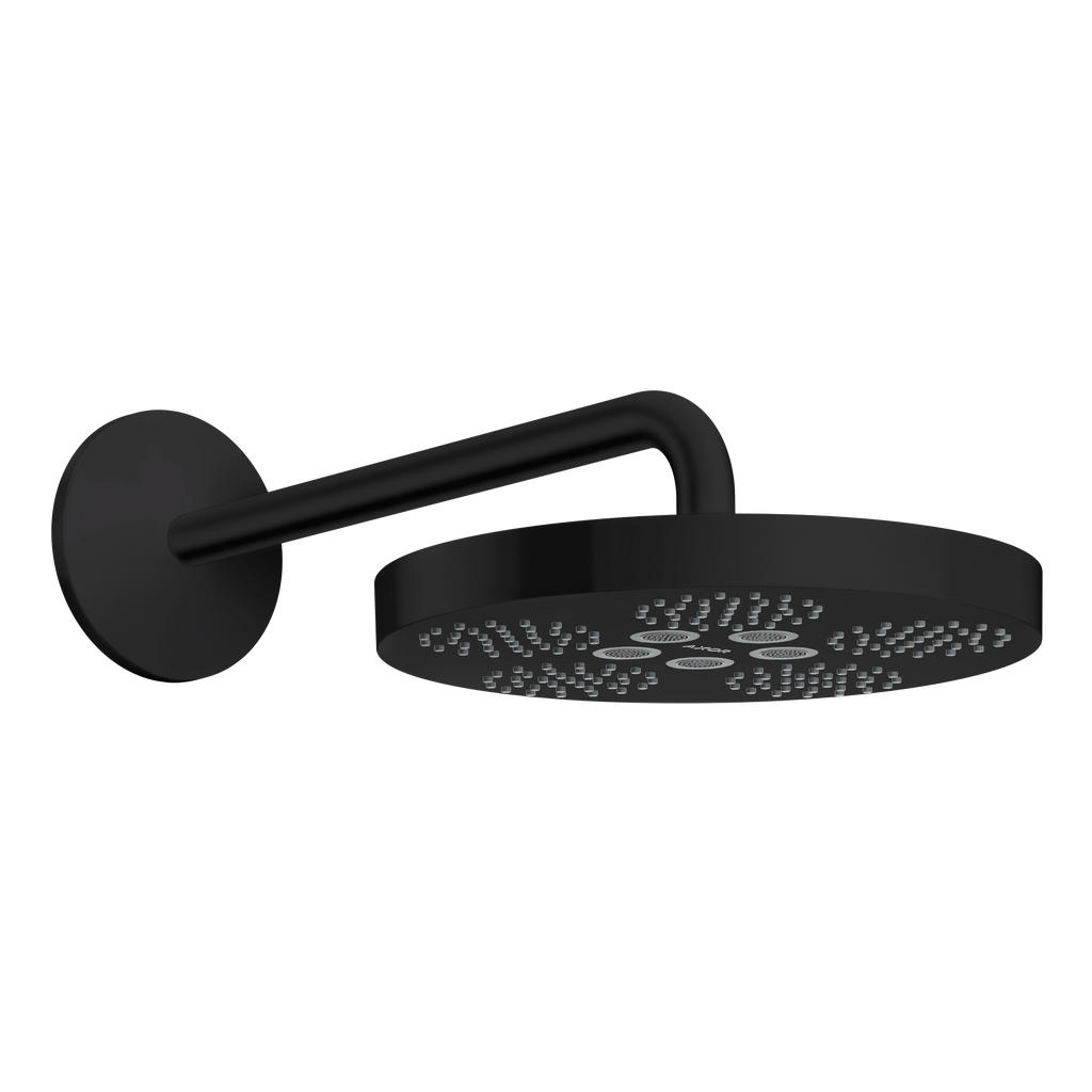 AXOR One Overhead Shower 280 1jet with Shower Arm from Brandt in Matt Black finish