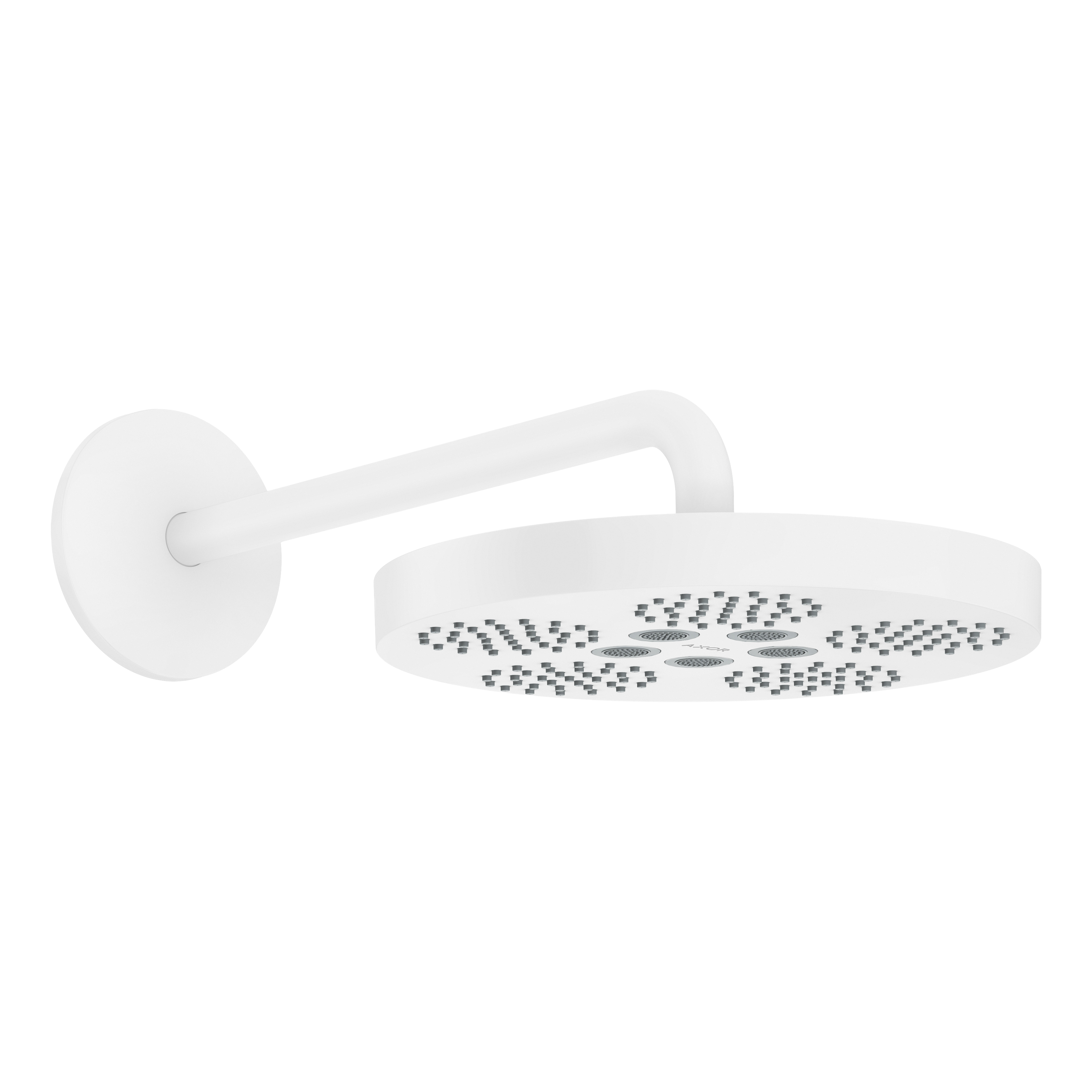 AXOR One Overhead Shower 280 1jet with Shower Arm from Brandt in Matt White finish