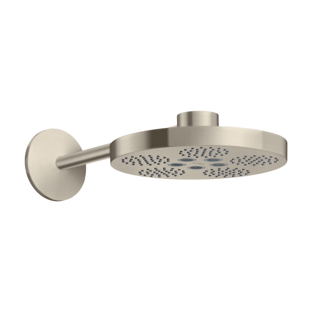 AXOR One Overhead Shower 280 2jet with Shower Arm from Brandt in Brushed Nickel finish