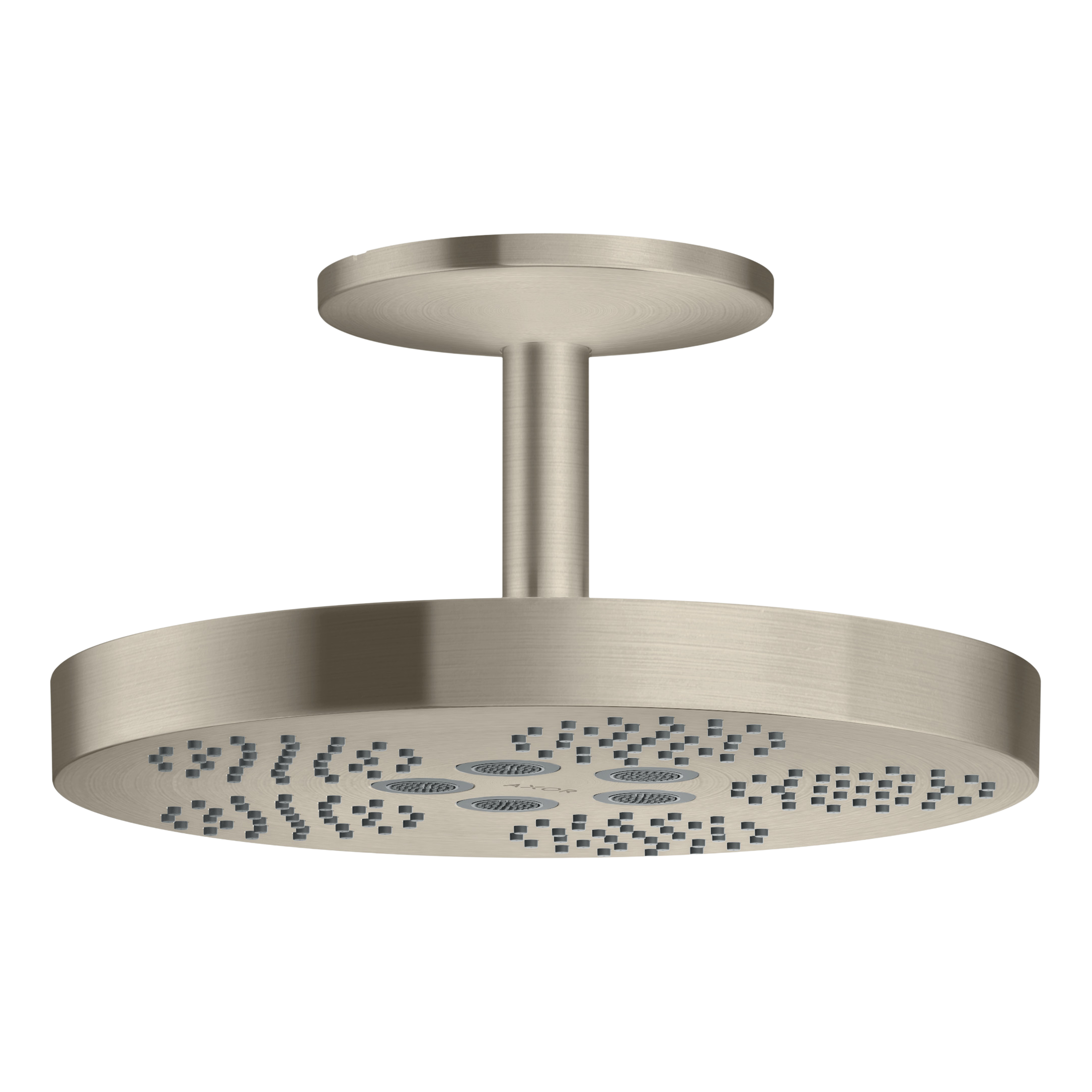 AXOR One Overhead Shower 280 1jet with Ceiling Connection from Brandt in Brushed Nickel finish