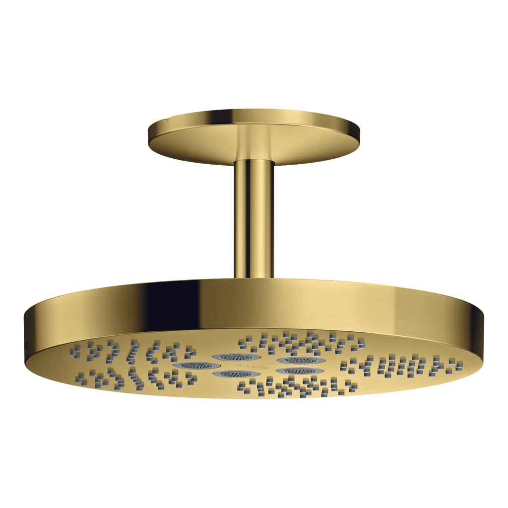 AXOR One Overhead Shower 280 1jet with Ceiling Connection from Brandt in Polished Gold Optic finish