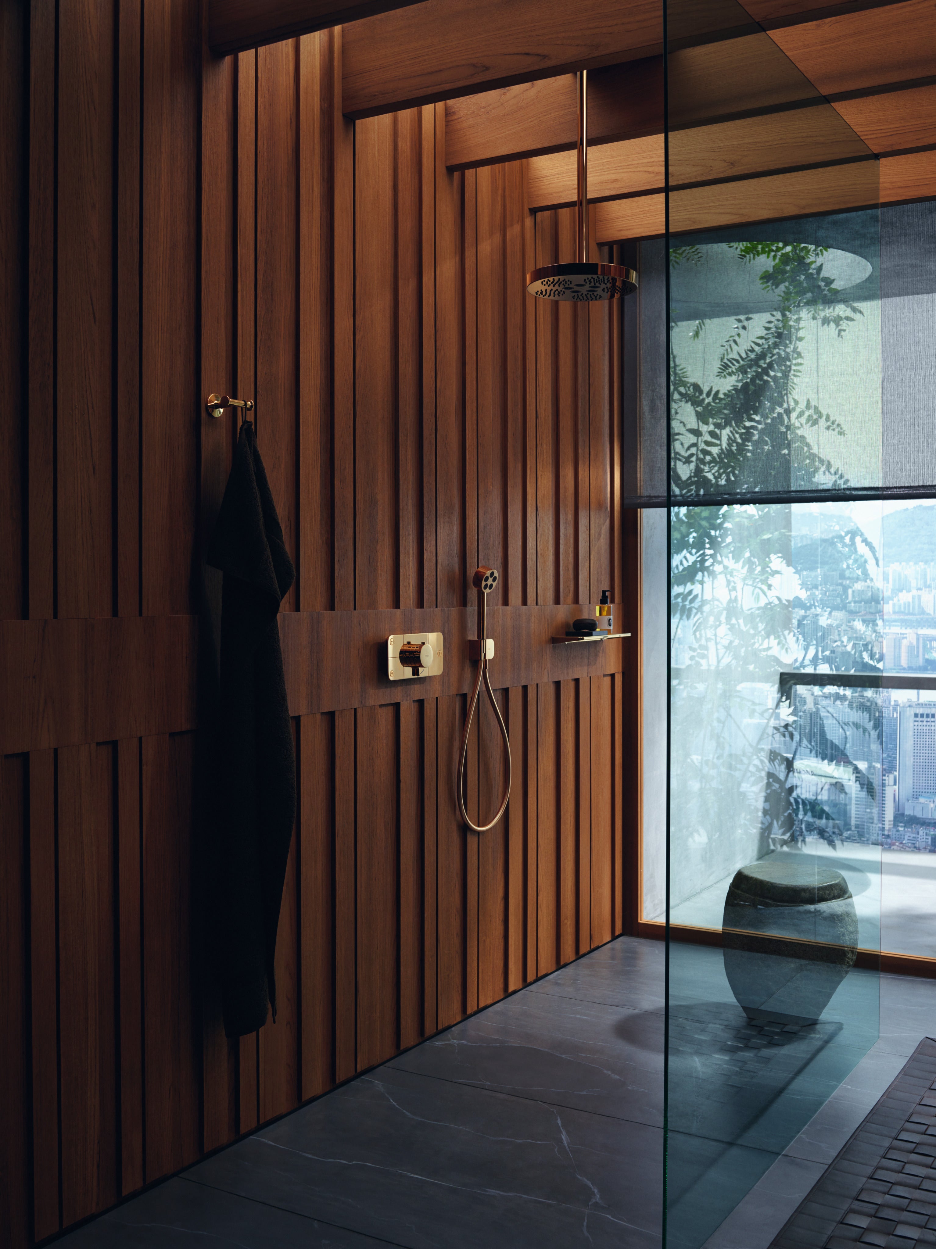 AXOR One Porter Unit from Brandt in Polished Gold Optic finish