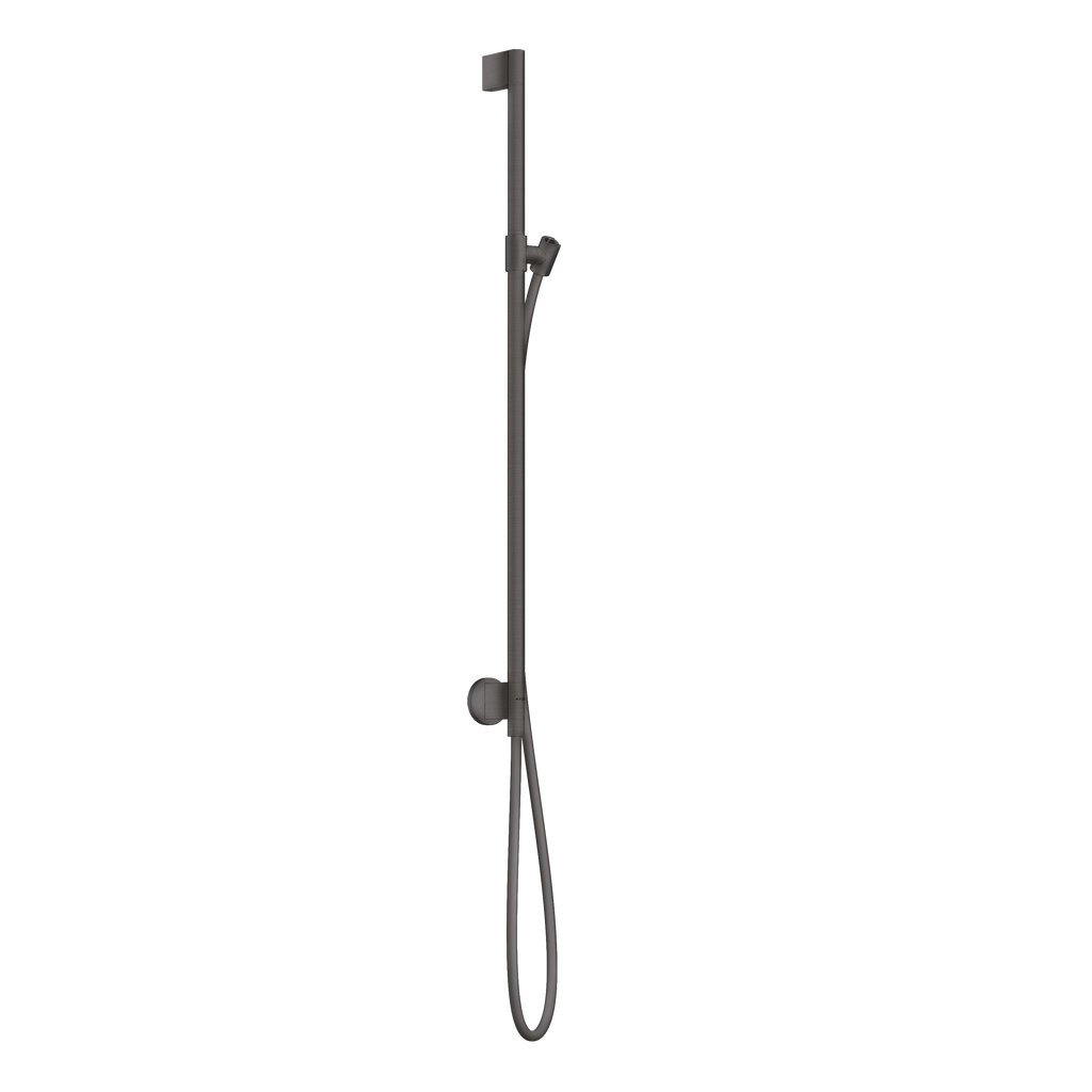 AXOR One Shower Bar 90 cm with Wall Connection and 1,6 m Shower Hose from Brandt in Brushed Black Chrome finish