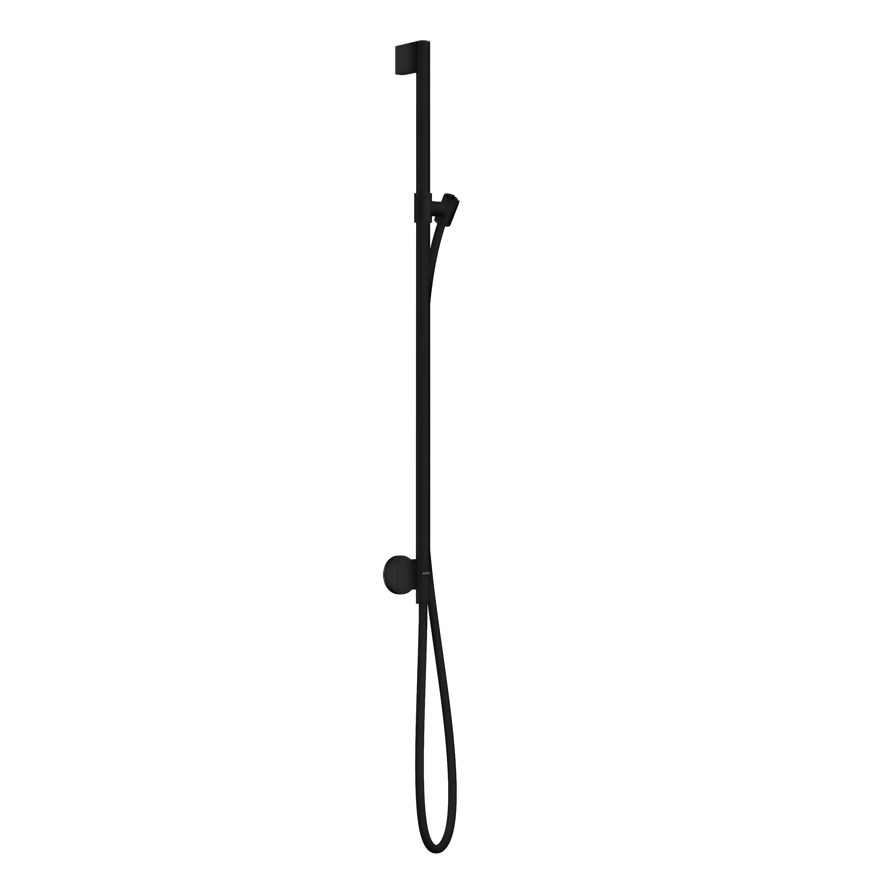 AXOR One Shower Bar 90 cm with Wall Connection and 1,6 m Shower Hose from Brandt in Matt Black finish