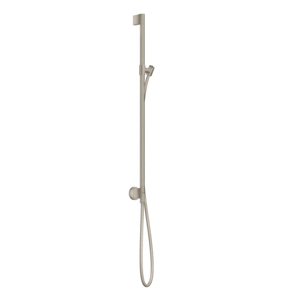 AXOR One Shower Bar 90 cm with Wall Connection and 1,6 m Shower Hose from Brandt in Brushed Nickel finish