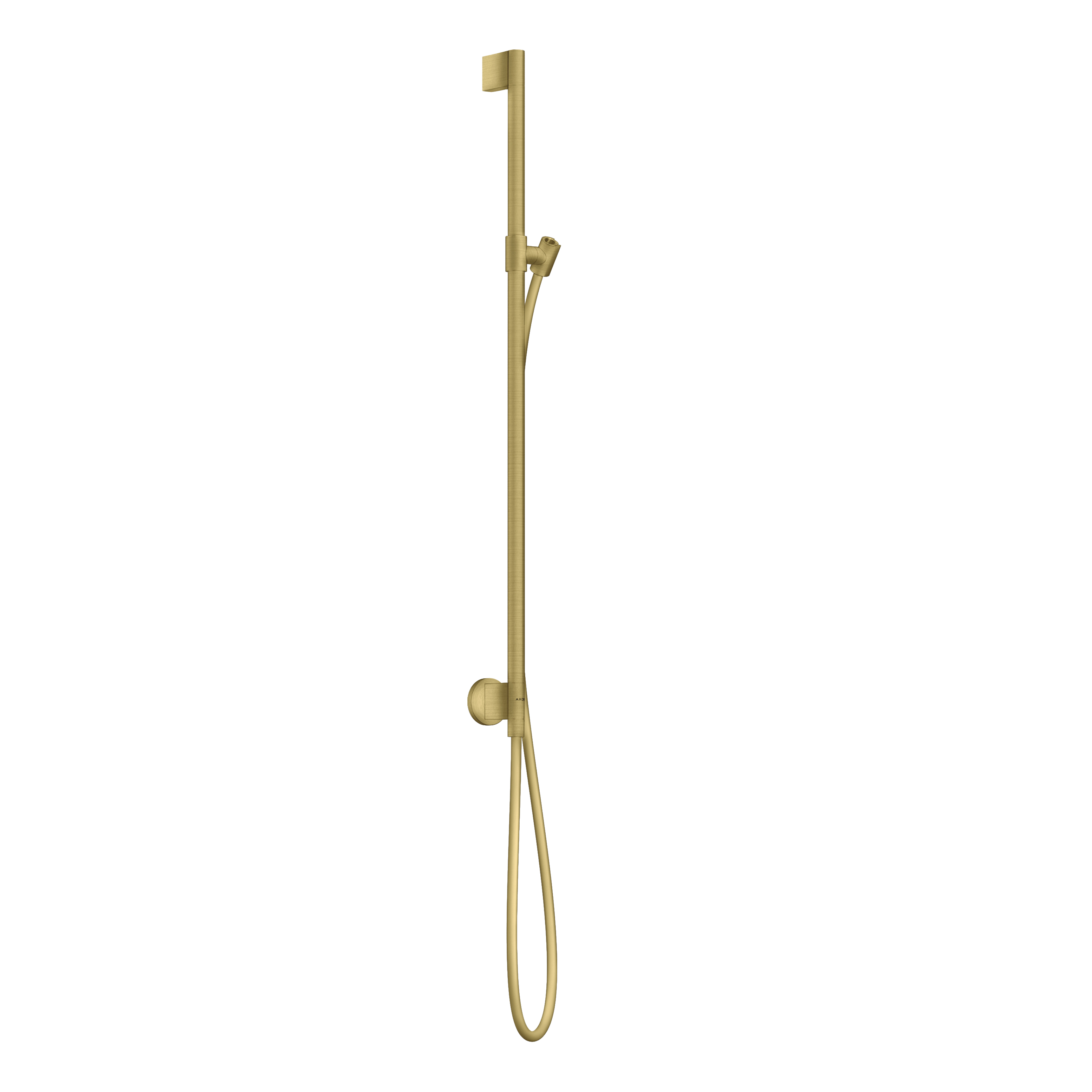 AXOR One Shower Bar 90 cm with Wall Connection and 1,6 m Shower Hose from Brandt in Brushed Brass finish