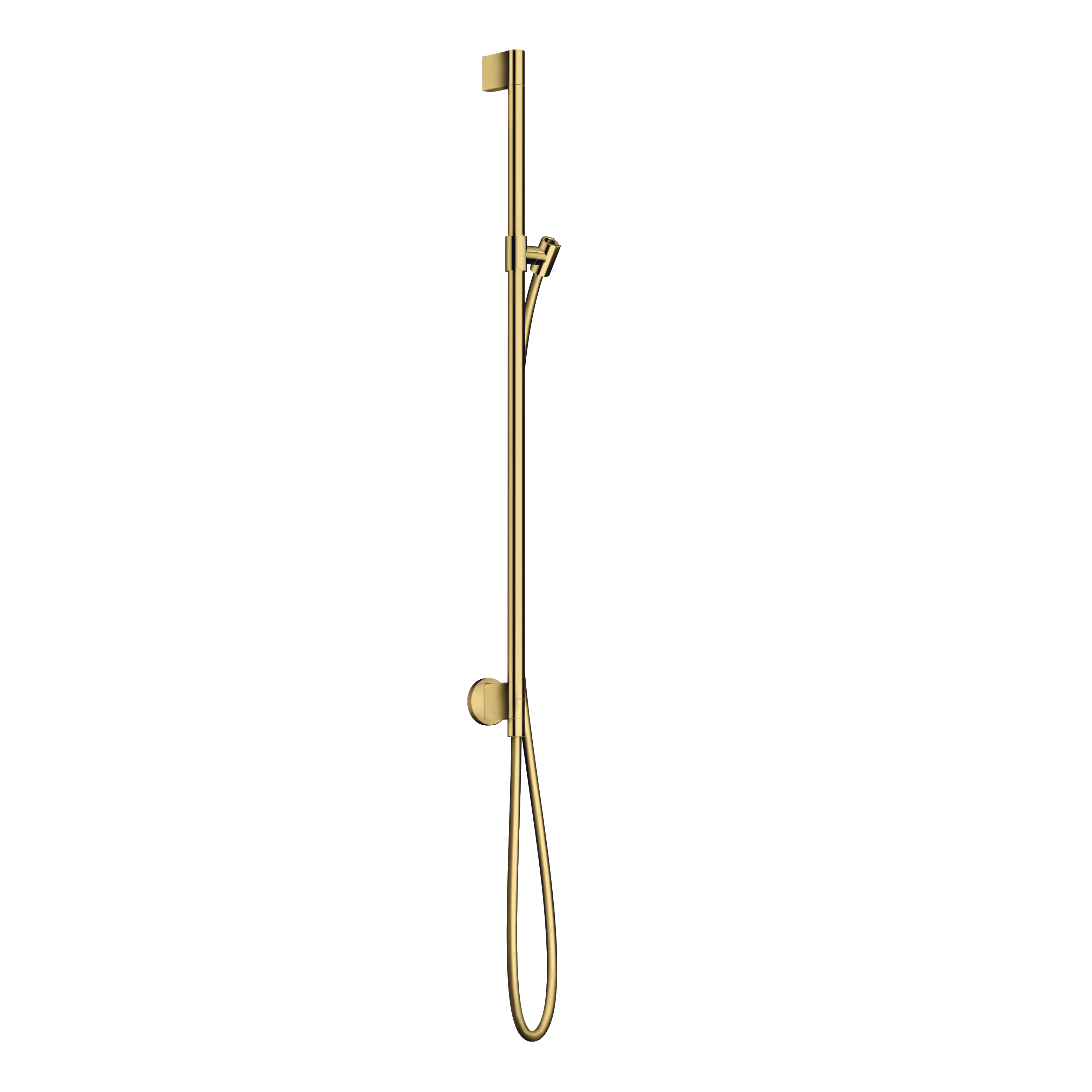 AXOR One Shower Bar 90 cm with Wall Connection and 1,6 m Shower Hose from Brandt in Polished Gold Optic finish