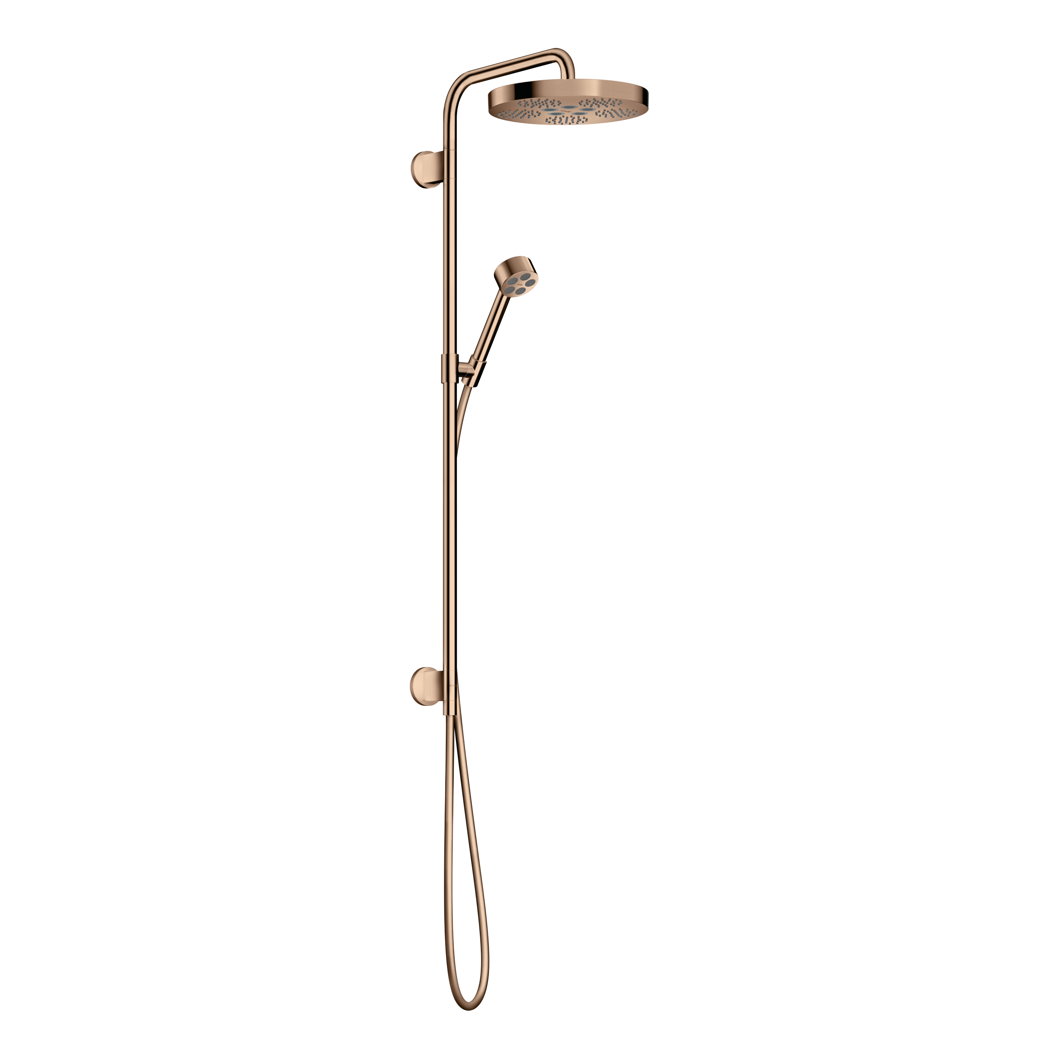 AXOR One Concealed Shower Column 280 1jet from Brandt in Polished Red Gold finish