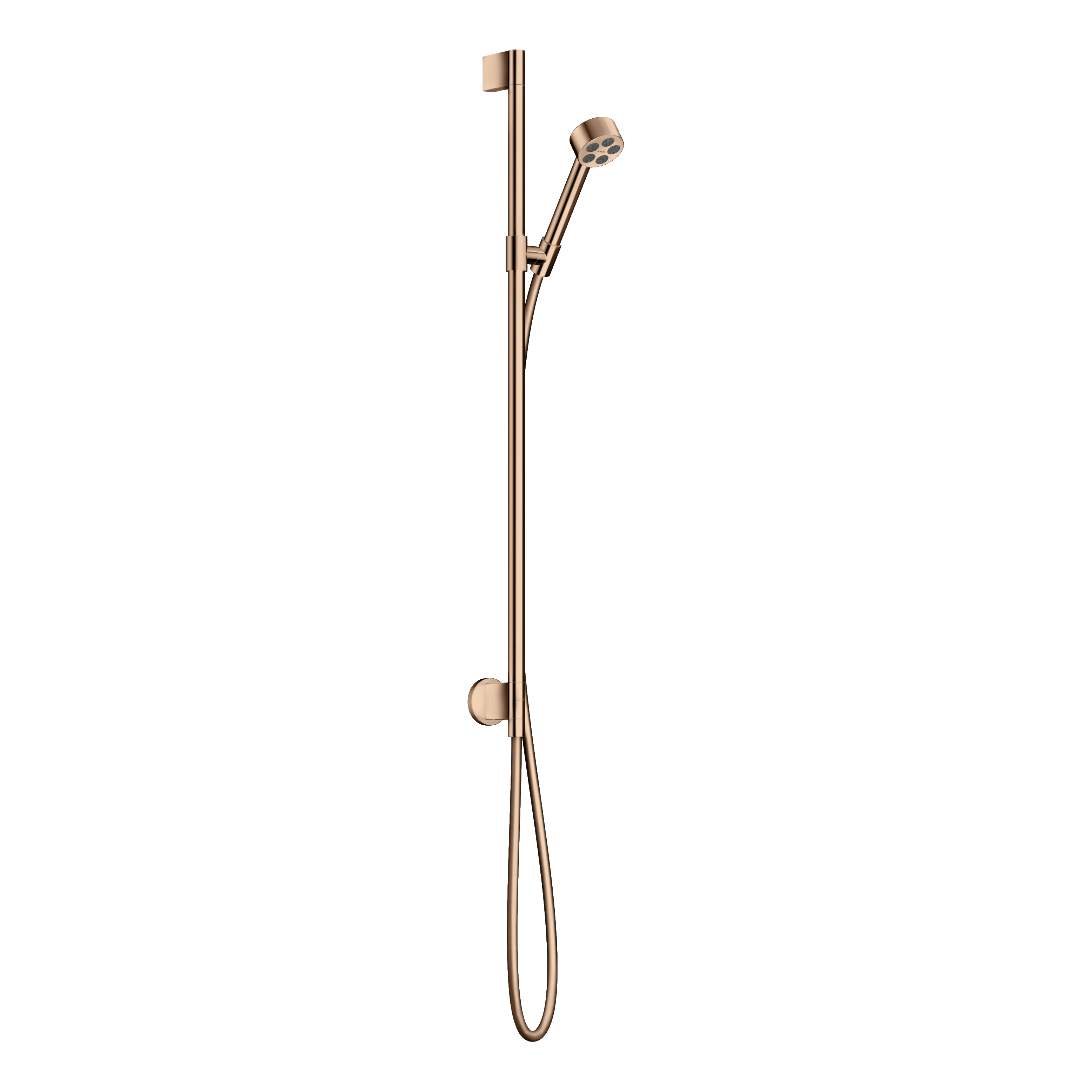 AXOR One Shower Set 75 1jet EcoSmart with Wall Connection from Brandt in Polished Red Gold finish