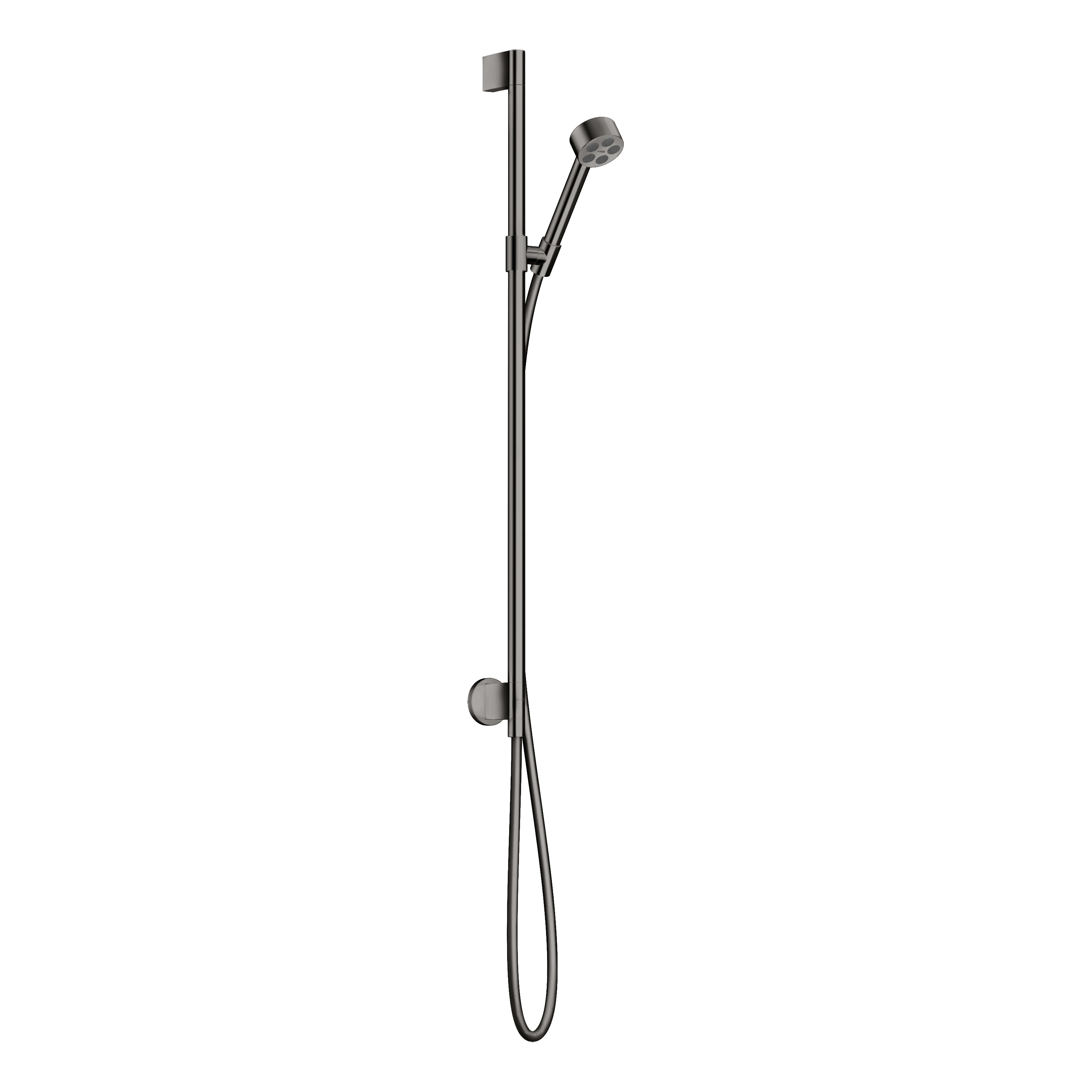 AXOR One Shower Set 75 1jet EcoSmart with Wall Connection from Brandt in Polished Black Chrome finish