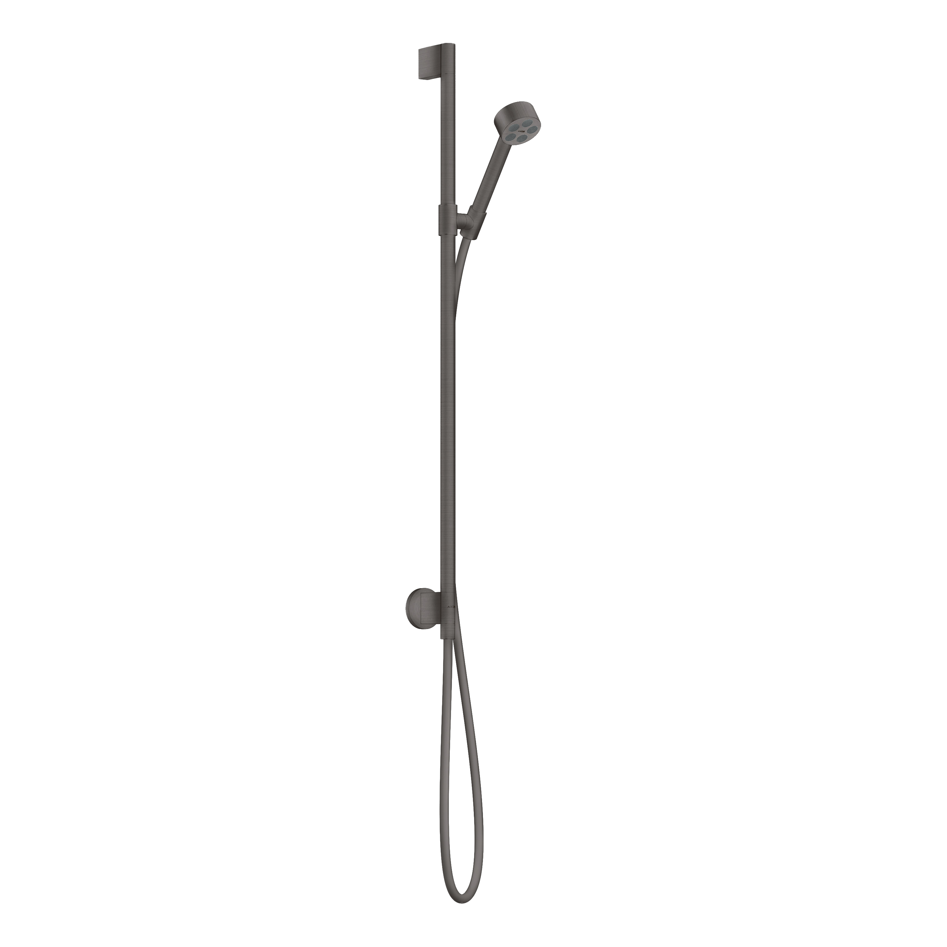 AXOR One Shower Set 75 1jet EcoSmart with Wall Connection from Brandt in Brushed Black Chrome finish