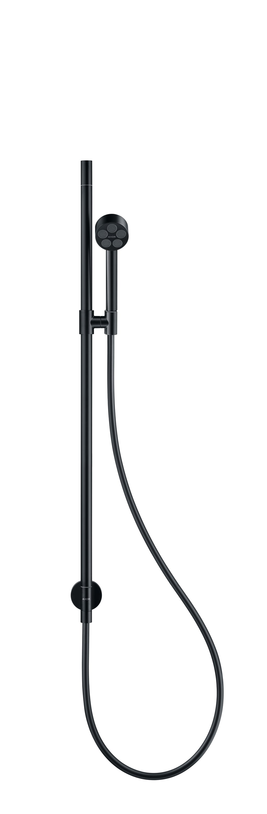AXOR One Shower Set 75 1jet EcoSmart with Wall Connection from Brandt in Matt Black finish