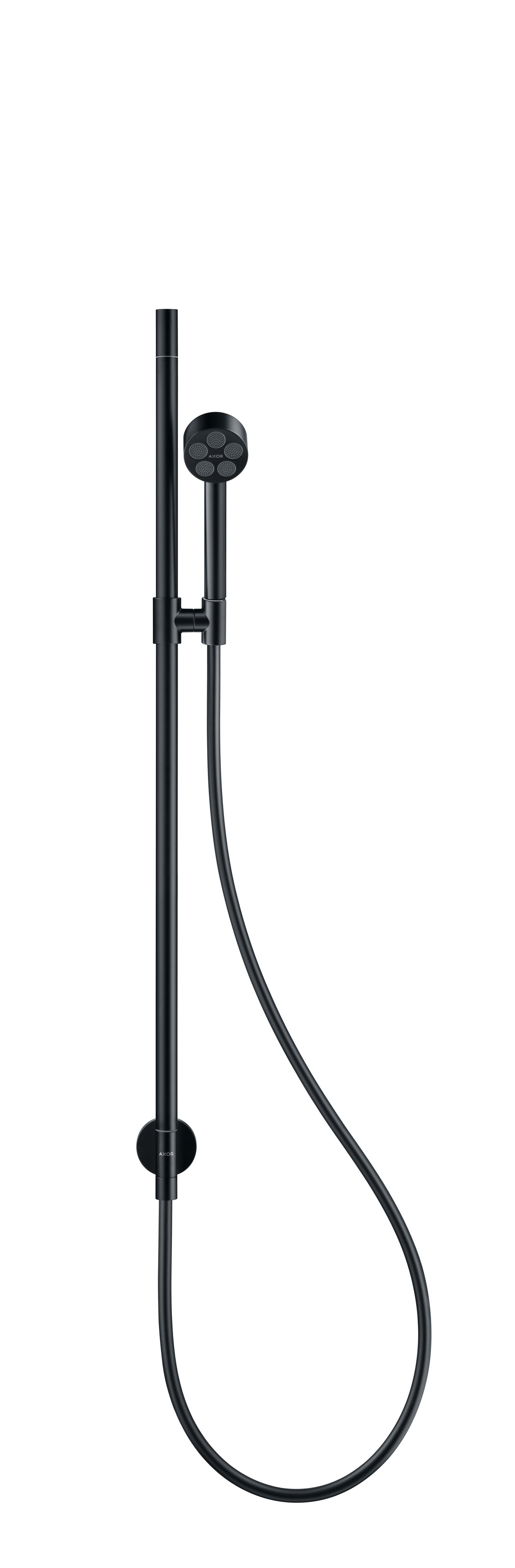 AXOR One Shower Set 75 1jet EcoSmart with Wall Connection from Brandt in Matt Black finish