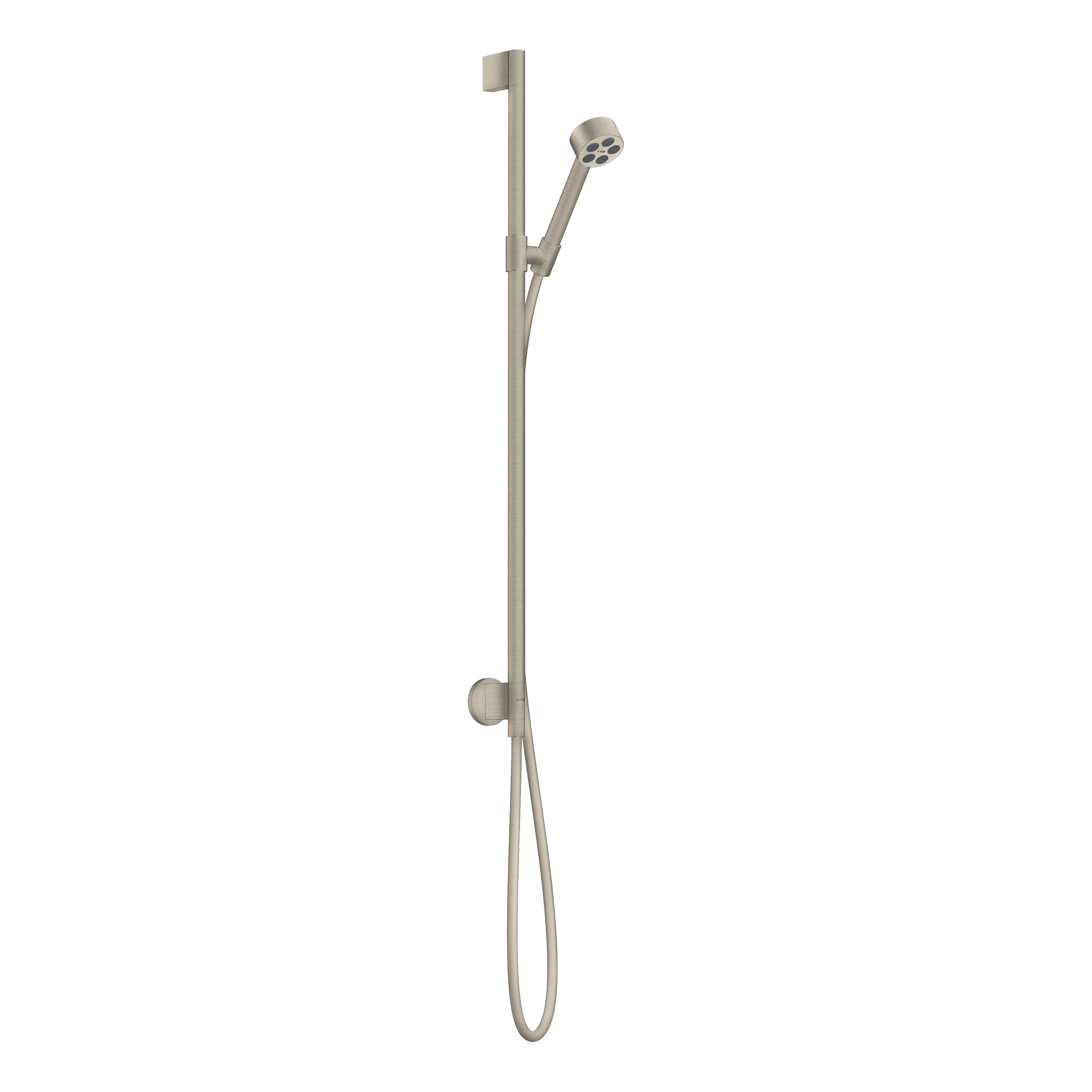 AXOR One Shower Set 75 1jet EcoSmart with Wall Connection from Brandt in Brushed Nickel finish