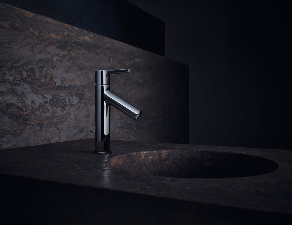 AXOR Starck Single Lever Handle Basin Mixer Faucet 100 with Pop-Up Waste Set from Brandt in Chrome finish