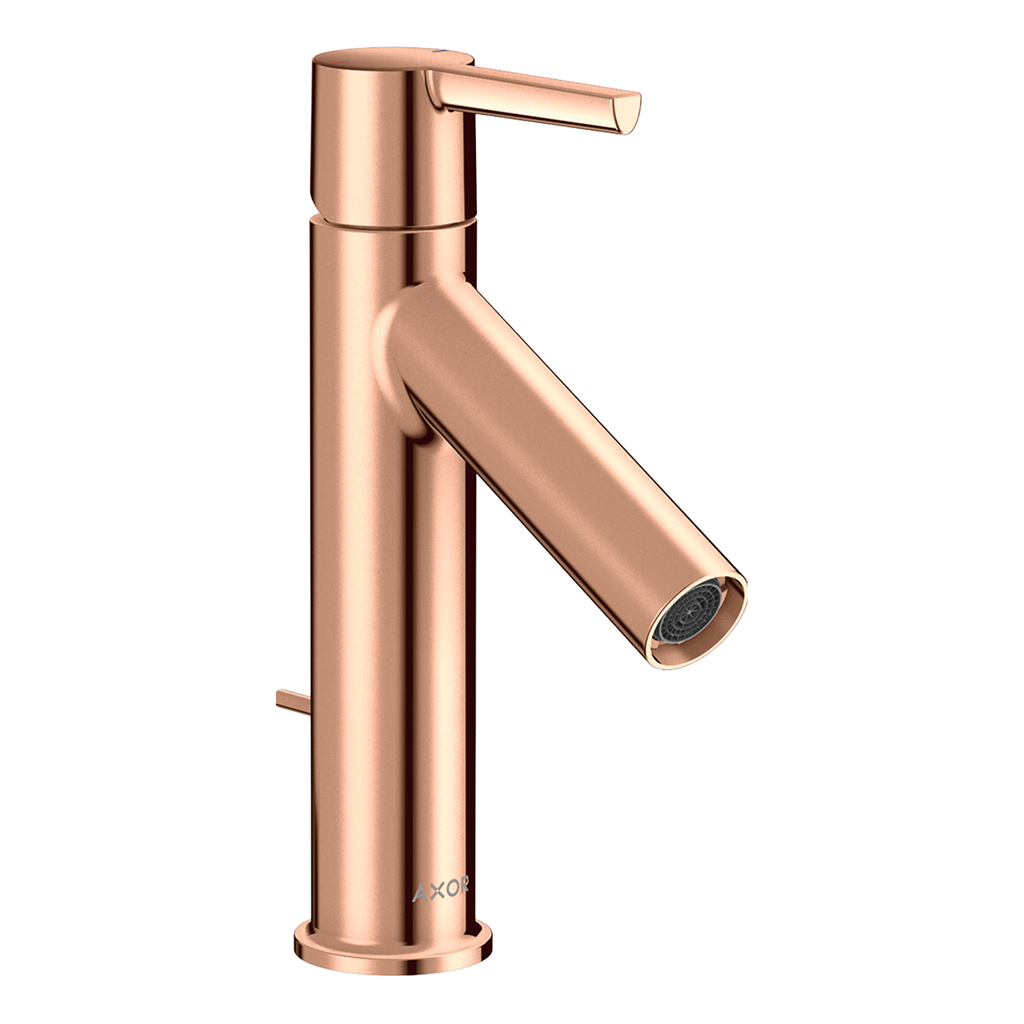 AXOR Starck Single Lever Handle Basin Mixer Faucet 100 with Pop-Up Waste Set from Brandt in Polished Red Gold finish