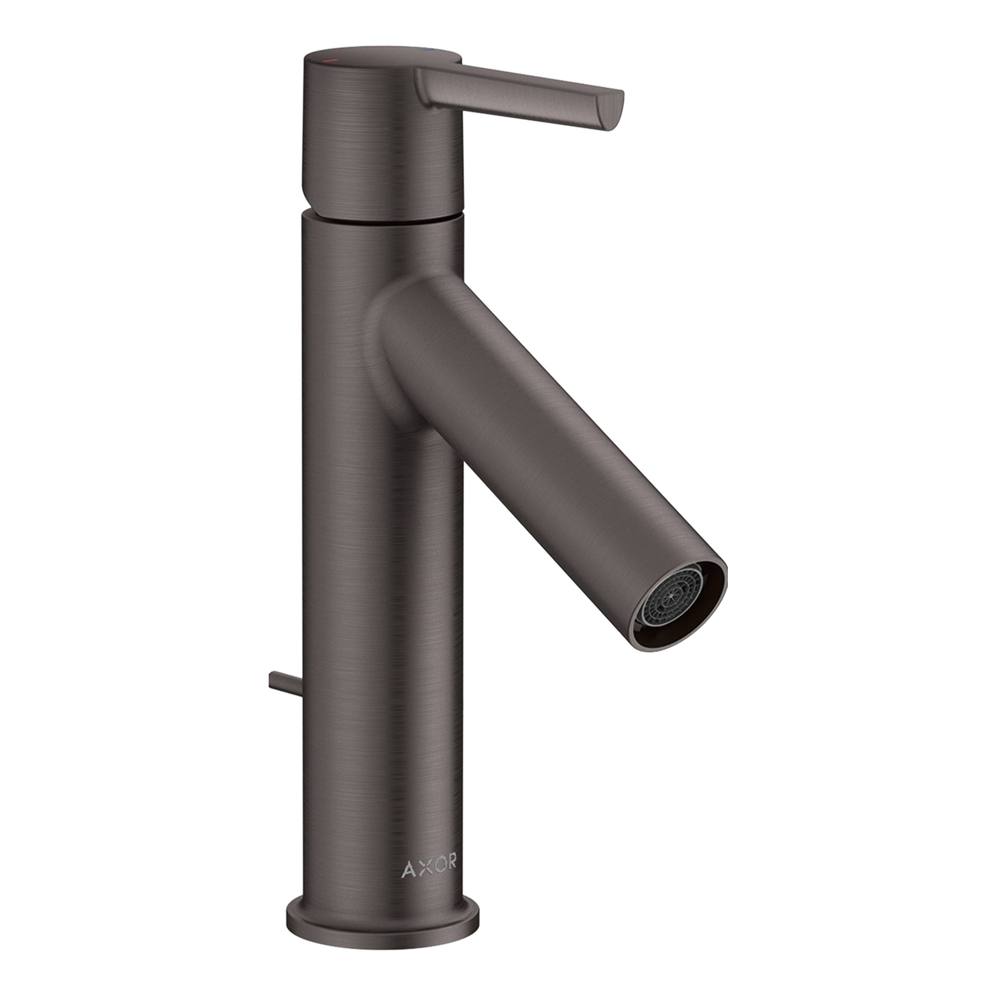 AXOR Starck Single Lever Handle Basin Mixer Faucet 100 with Pop-Up Waste Set from Brandt in Brushed Black Chrome finish