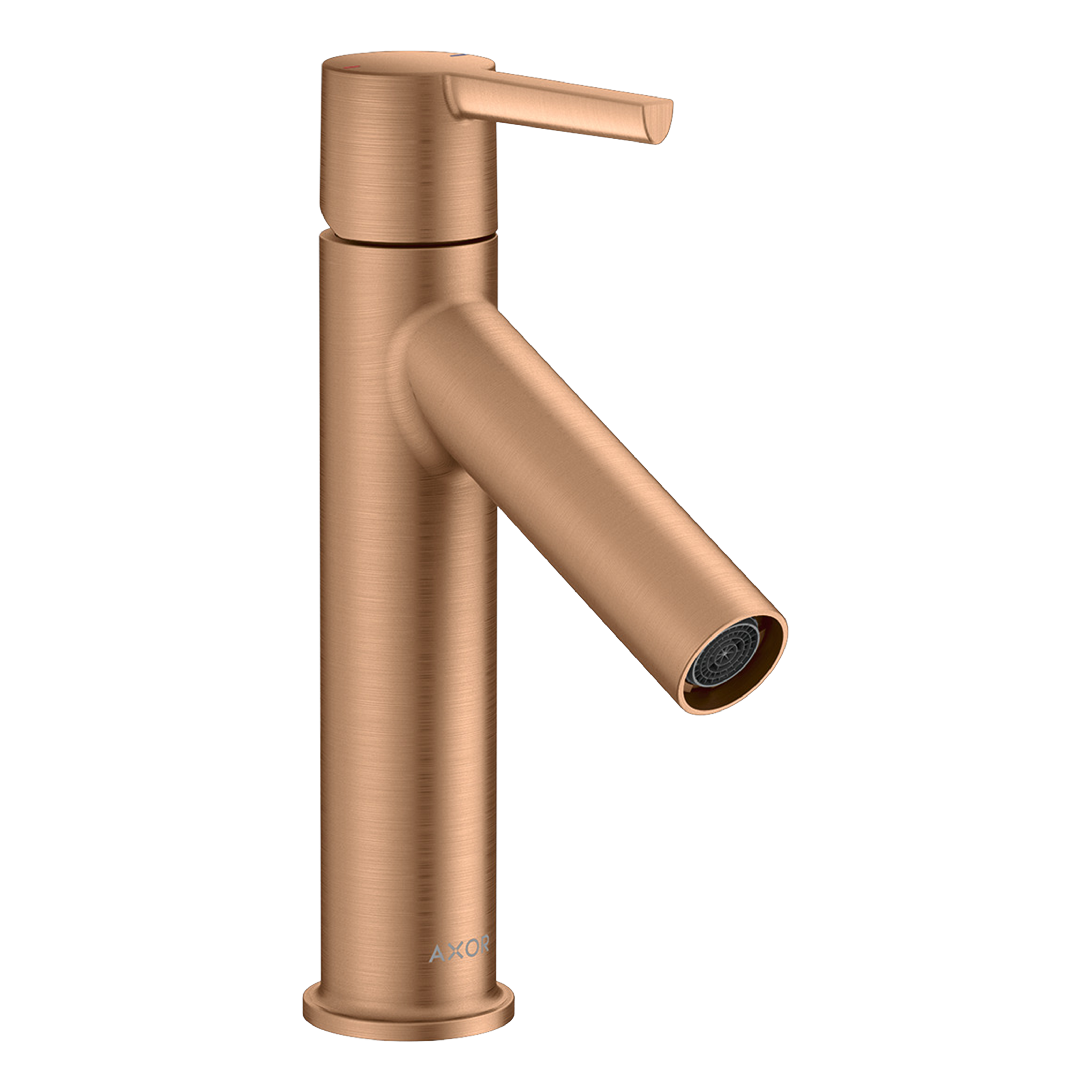 AXOR Starck Single Lever Handle Basin Mixer Faucet 100 with Open Waste Set from Brandt in Brushed Bronze finish
