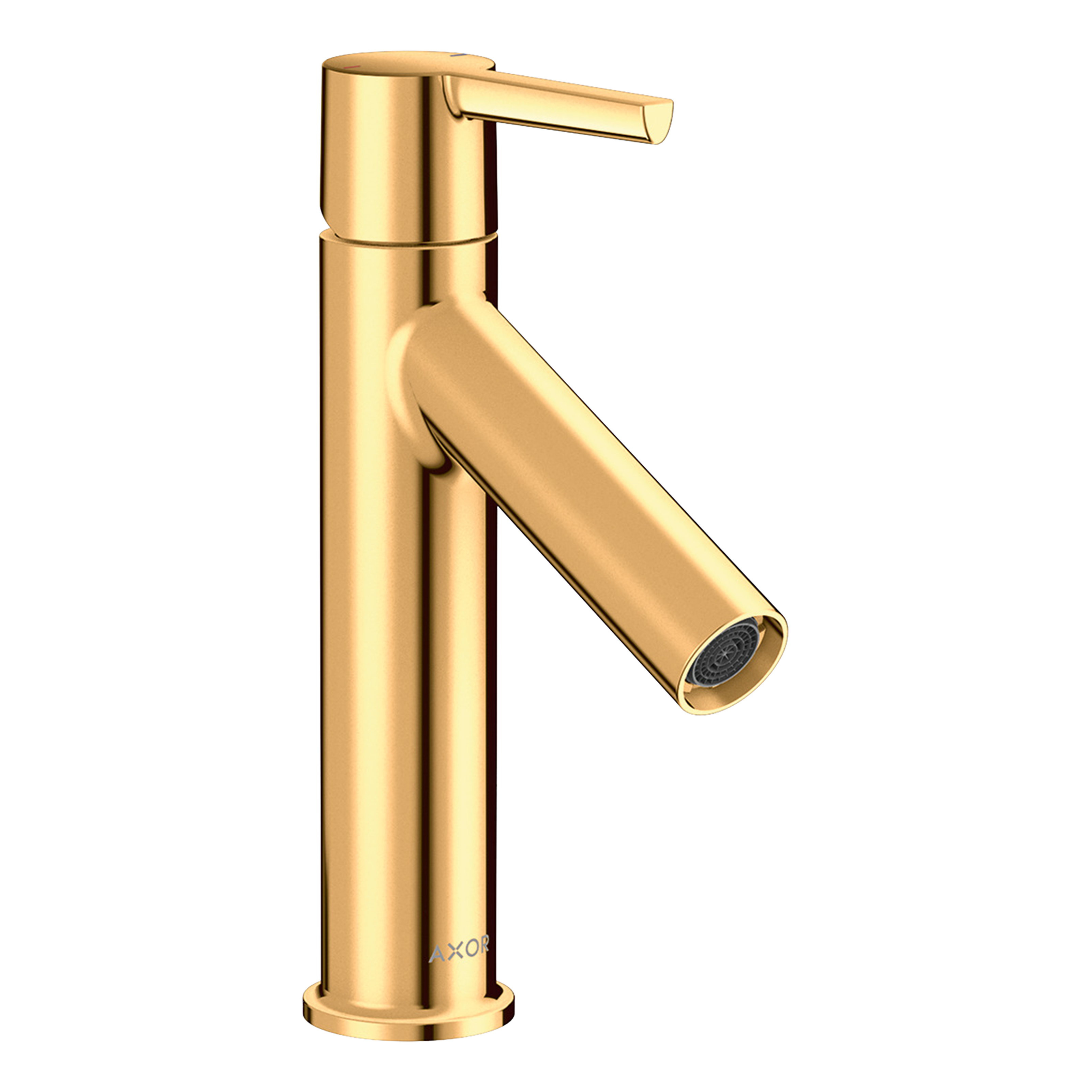AXOR Starck Single Lever Handle Basin Mixer Faucet 100 with Open Waste Set from Brandt in Polished Gold Optic finish