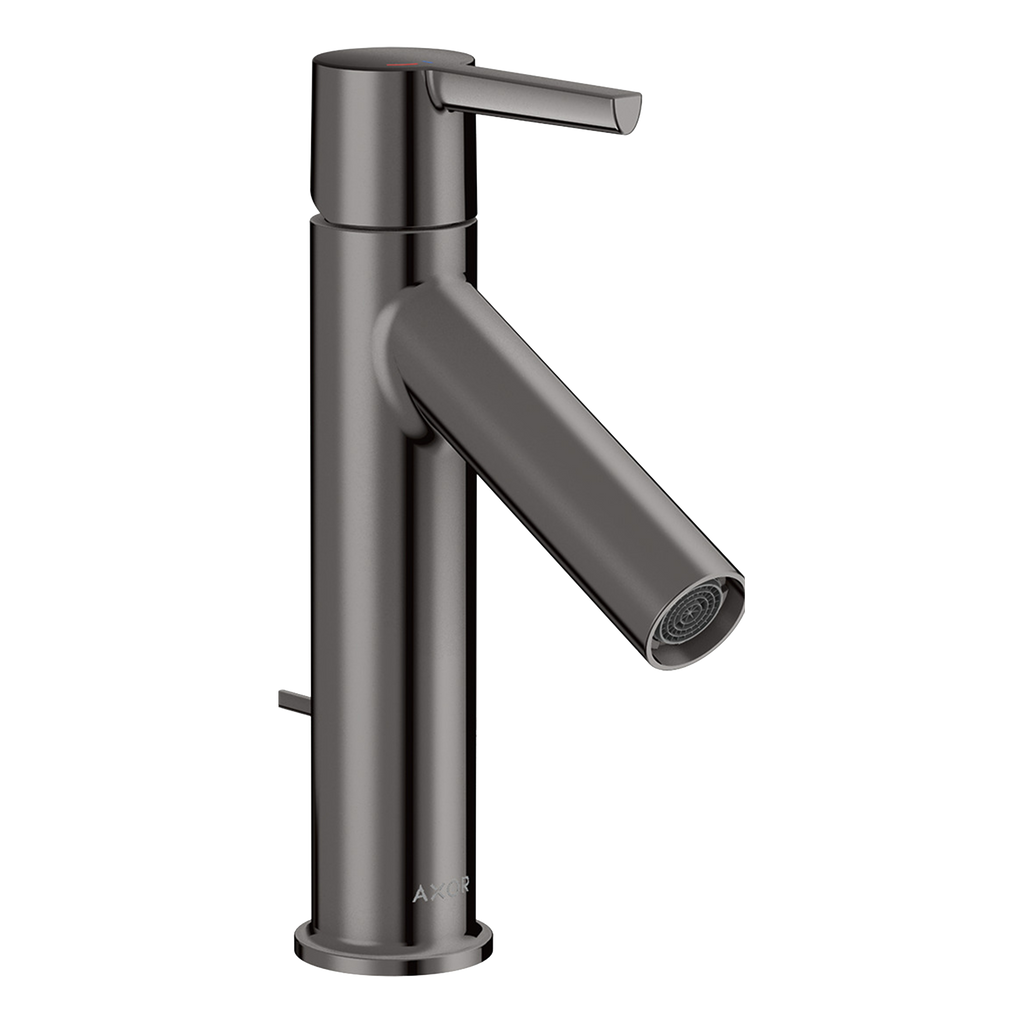 AXOR Starck Single Lever Handle Basin Mixer Faucet 100 with CoolStart and Pop-Up Waste Set from Brandt in Polished Black Chrome finish