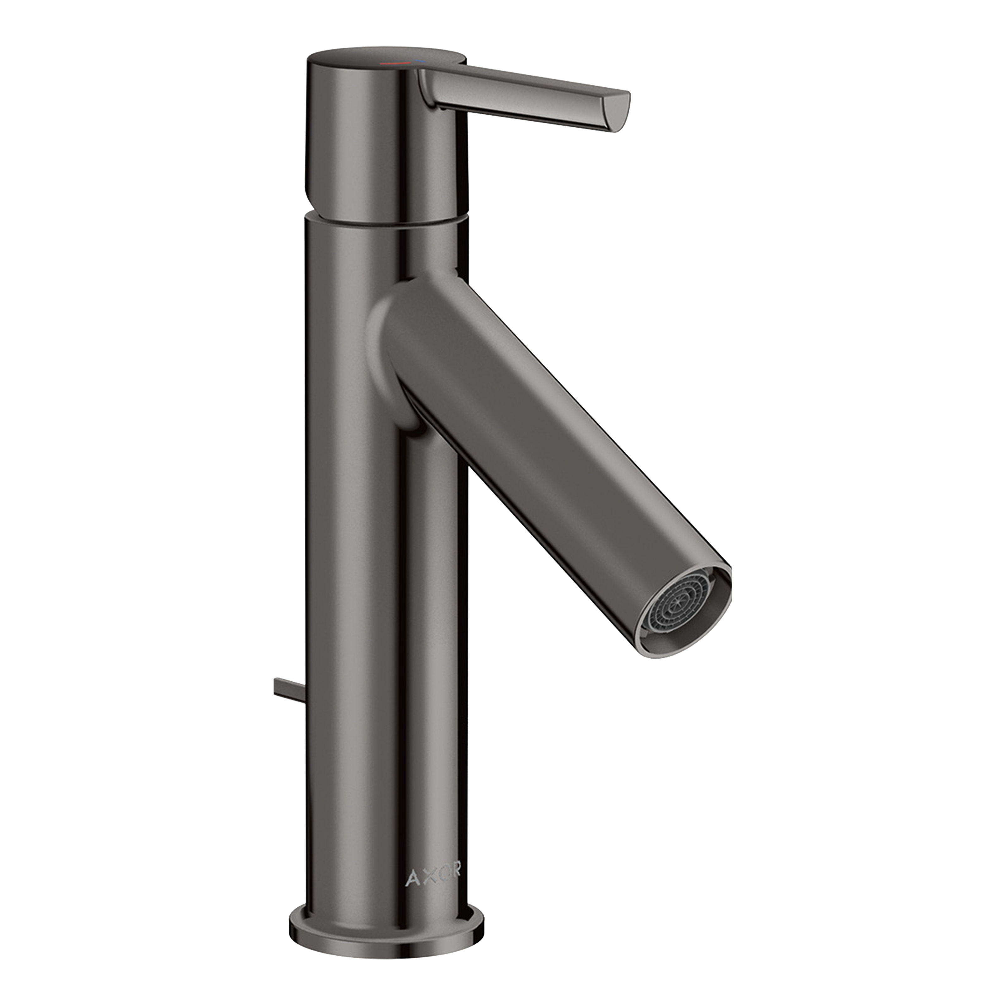 AXOR Starck Single Lever Handle Basin Mixer Faucet 100 with CoolStart and Pop-Up Waste Set from Brandt in Polished Black Chrome finish