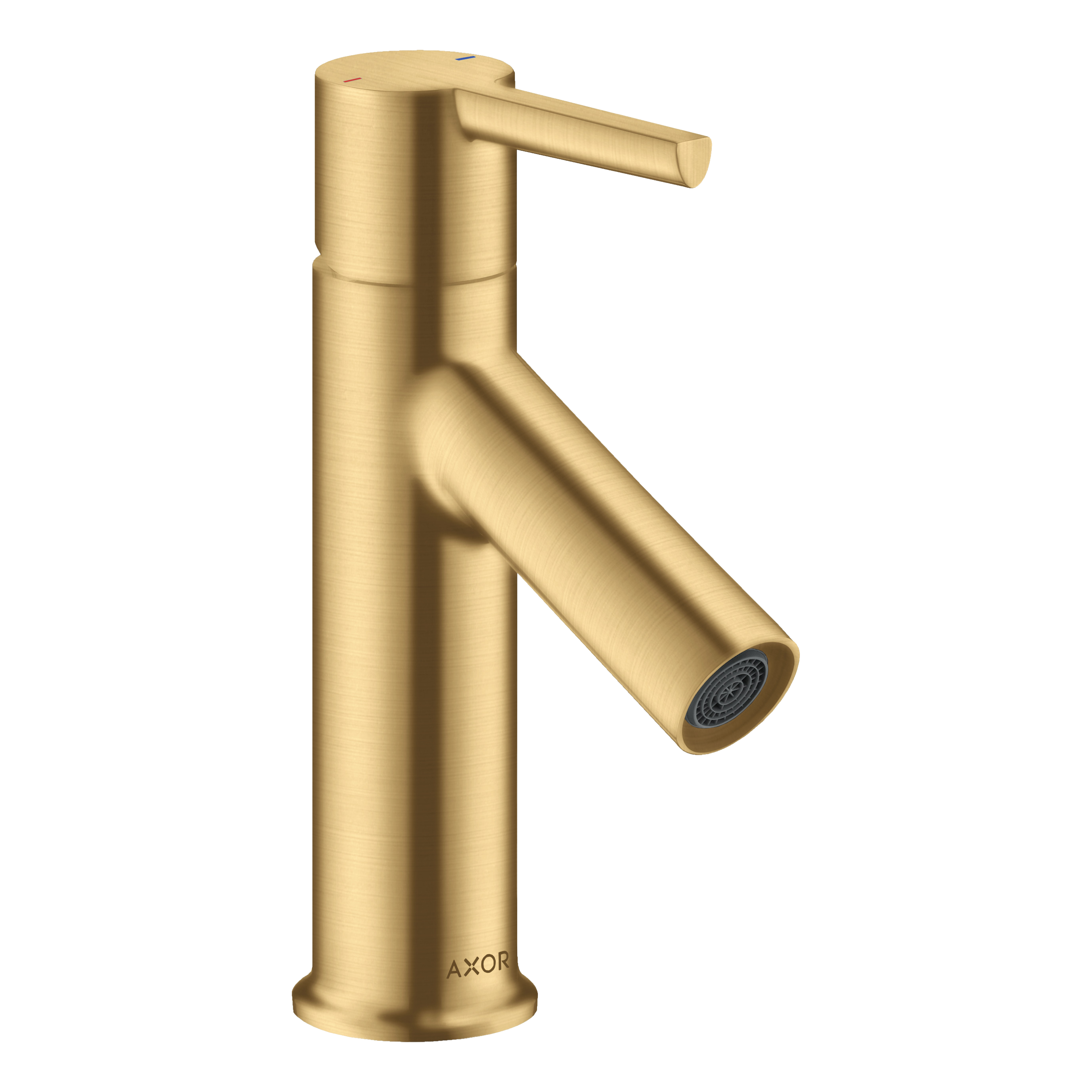 AXOR Starck Single Lever Handle Basin Mixer Faucet 80 with Pop-Up Waste Set from Brandt in Brushed Gold Optic finish