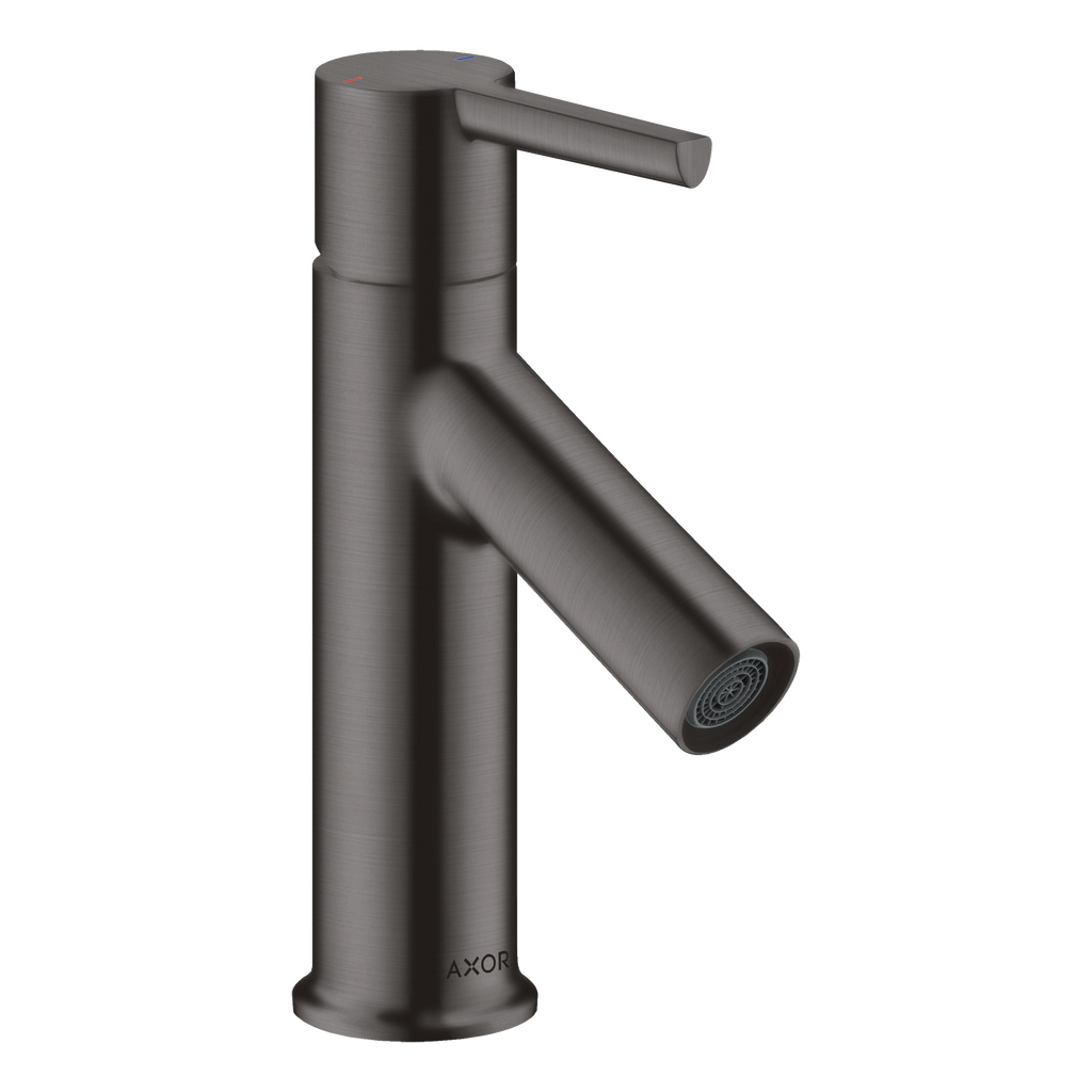 AXOR Starck Single Lever Handle Basin Mixer Faucet 80 with Pop-Up Waste Set from Brandt in Brushed Black Chrome finish